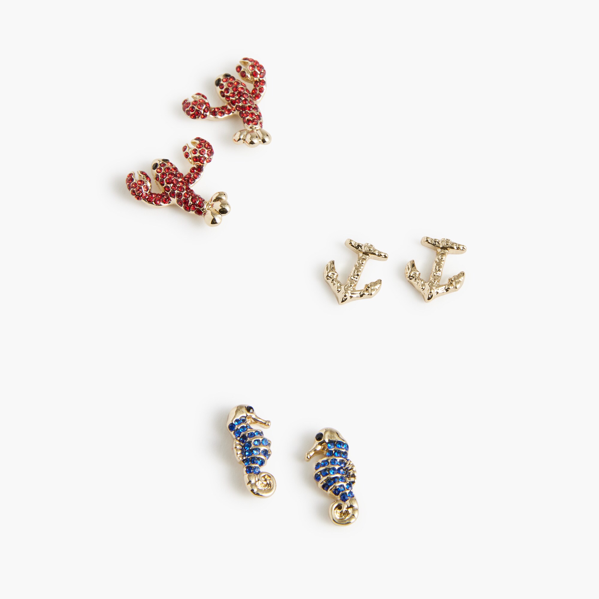 nautical stud earrings set for women