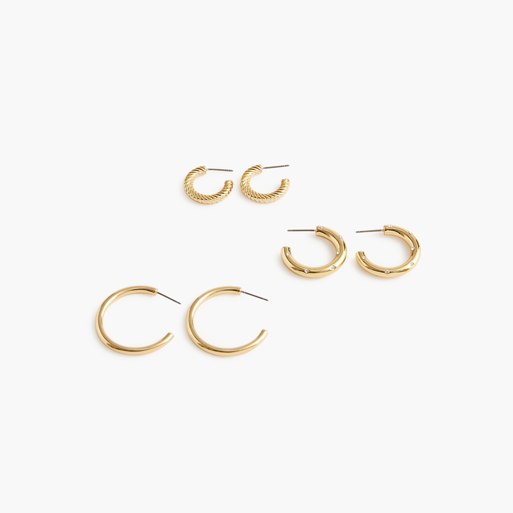 womens Nautical links hoop earrings set