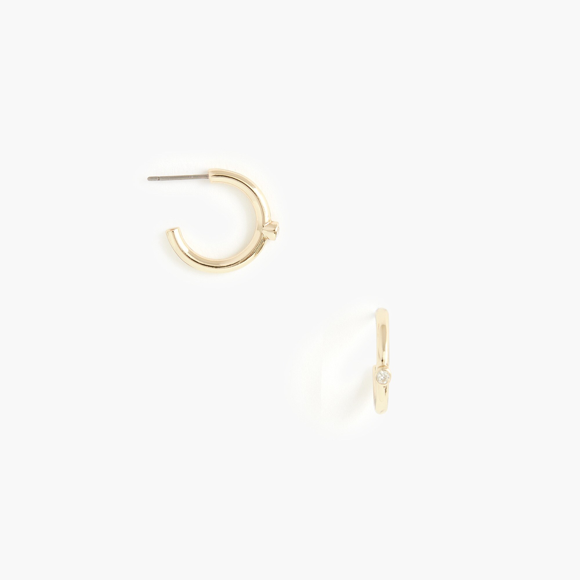 womens Delicate crystal hoop earrings