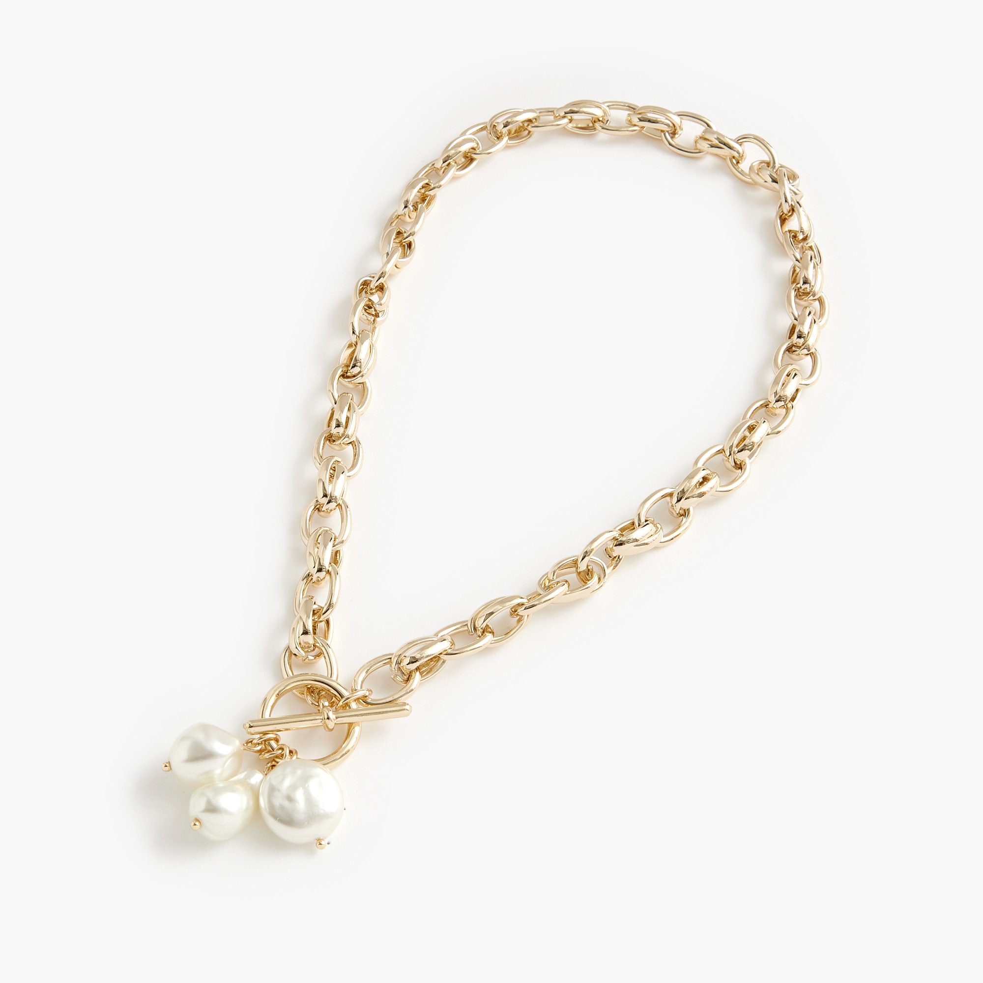 womens Pearl pendant statement necklace