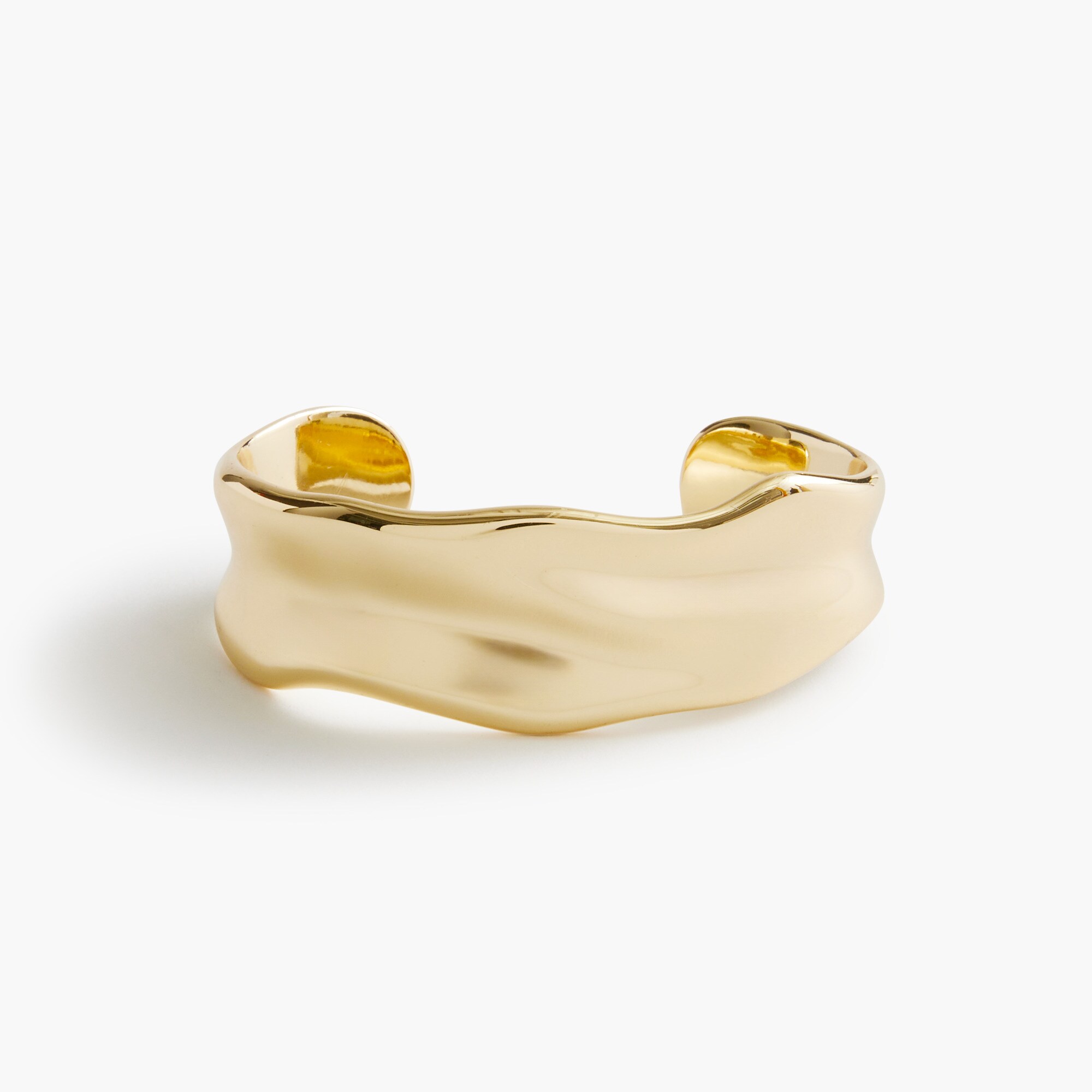 Molded metal cuff bracelet