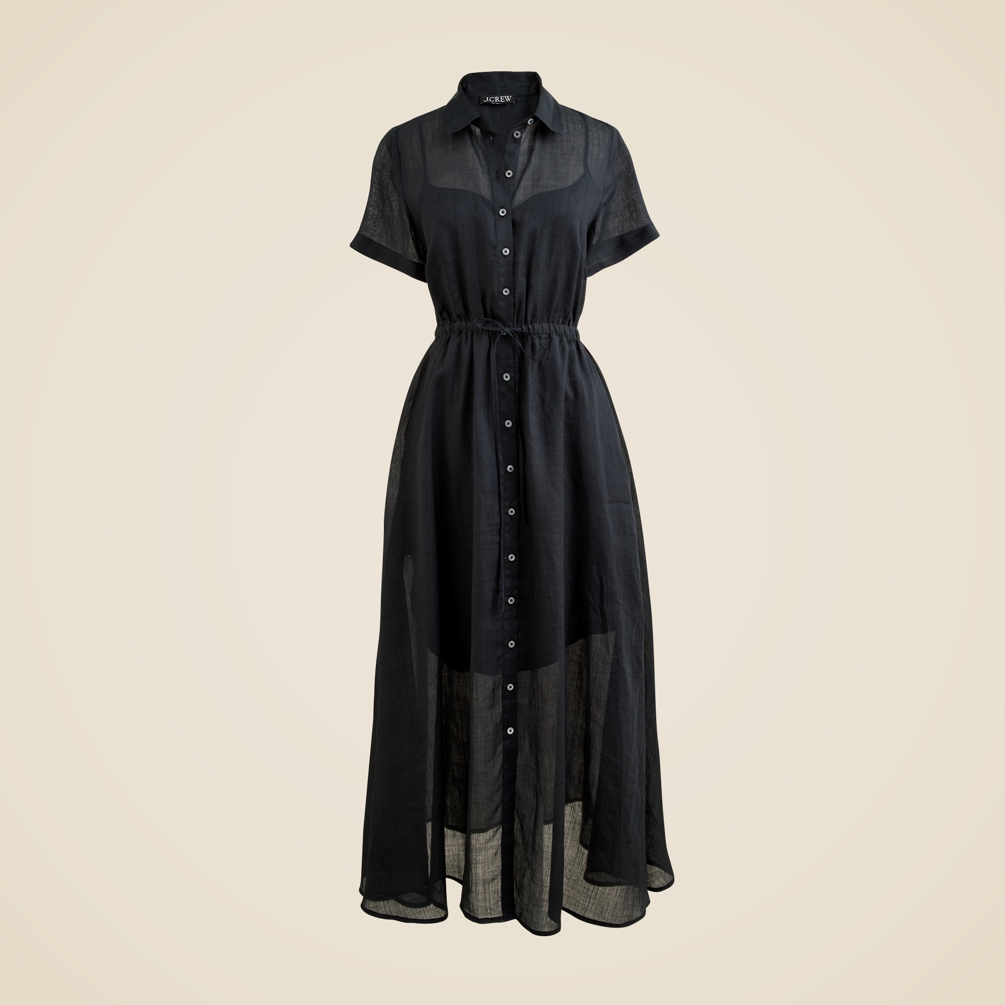 Cerise Shirt-dress In Ramie For Women | J.Crew