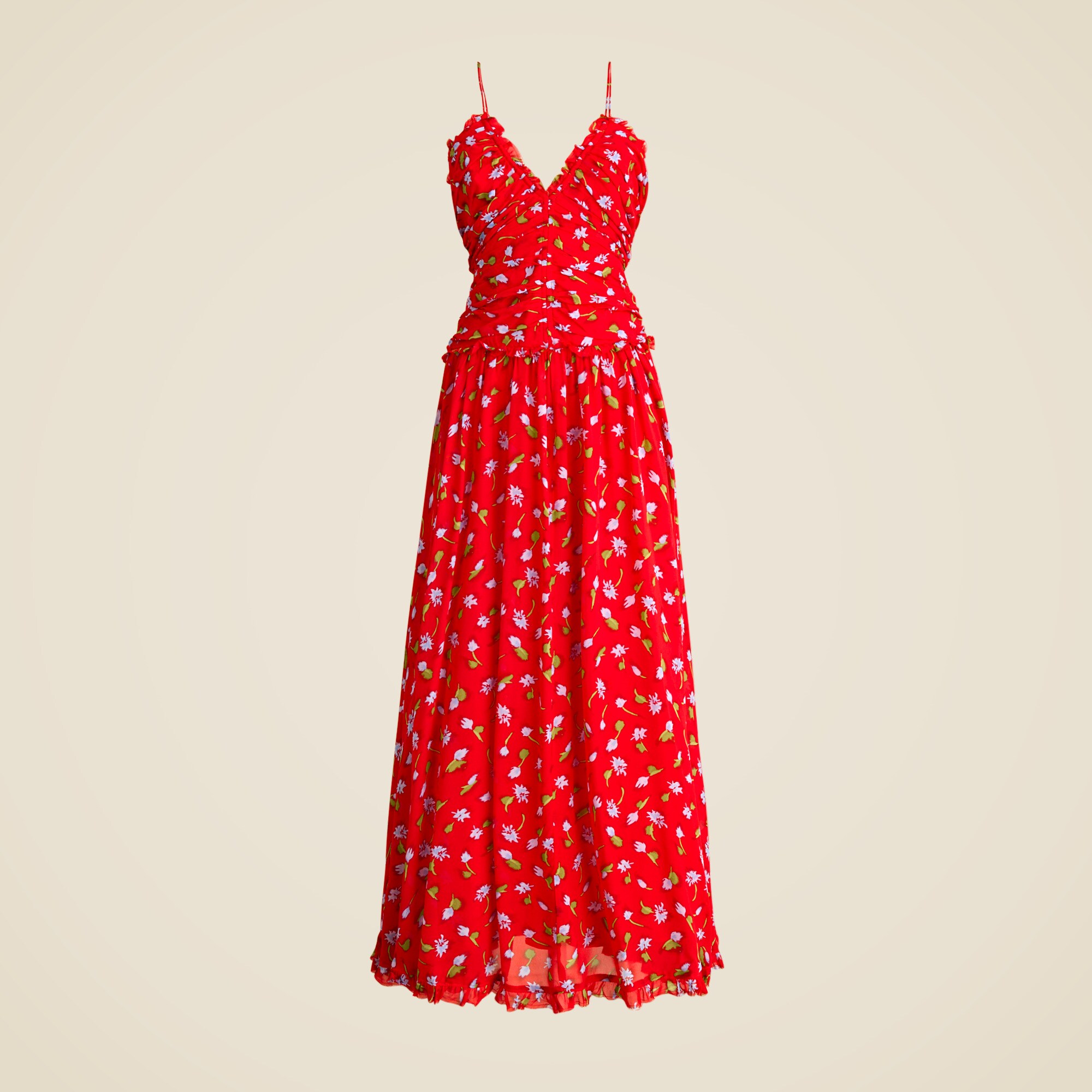 Collection ruched chiffon dress