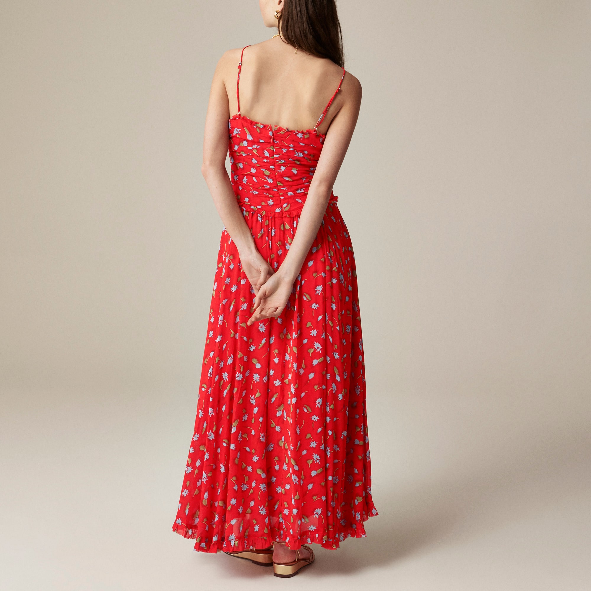 womens Collection ruched chiffon dress