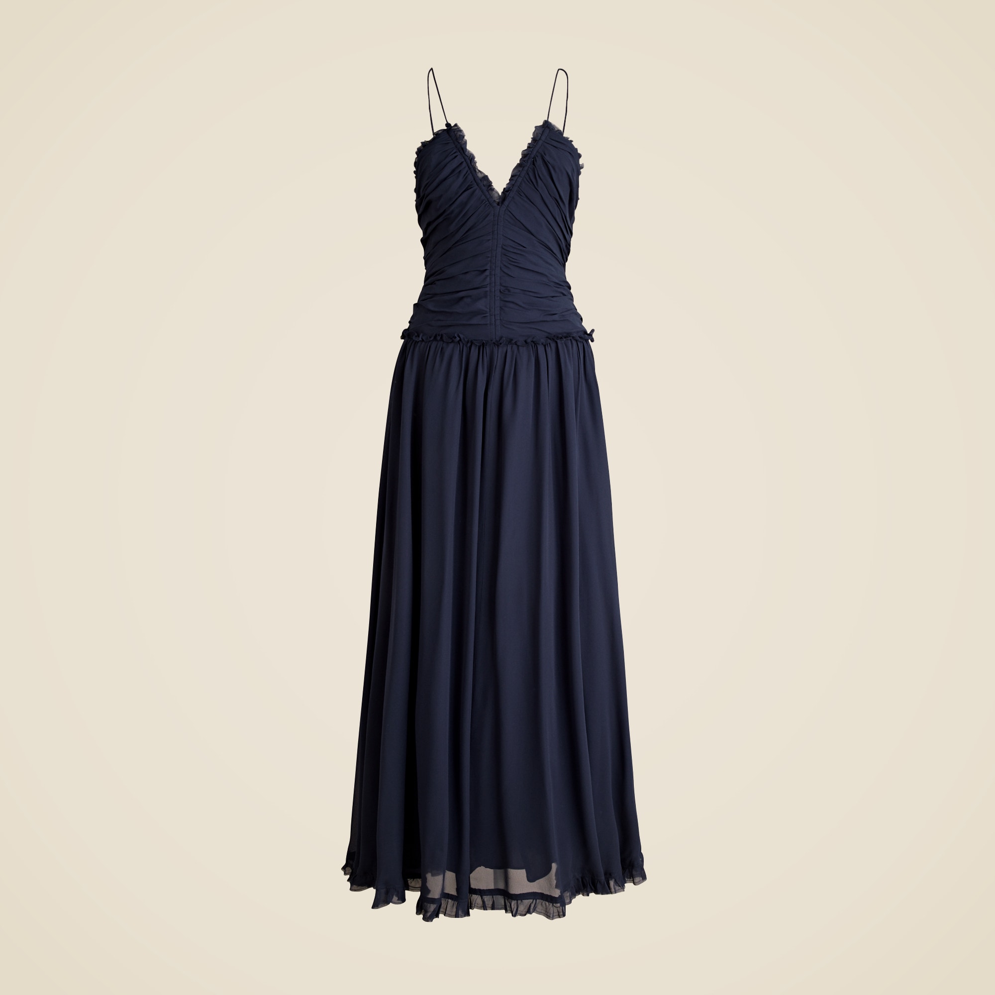 womens Collection ruched chiffon dress