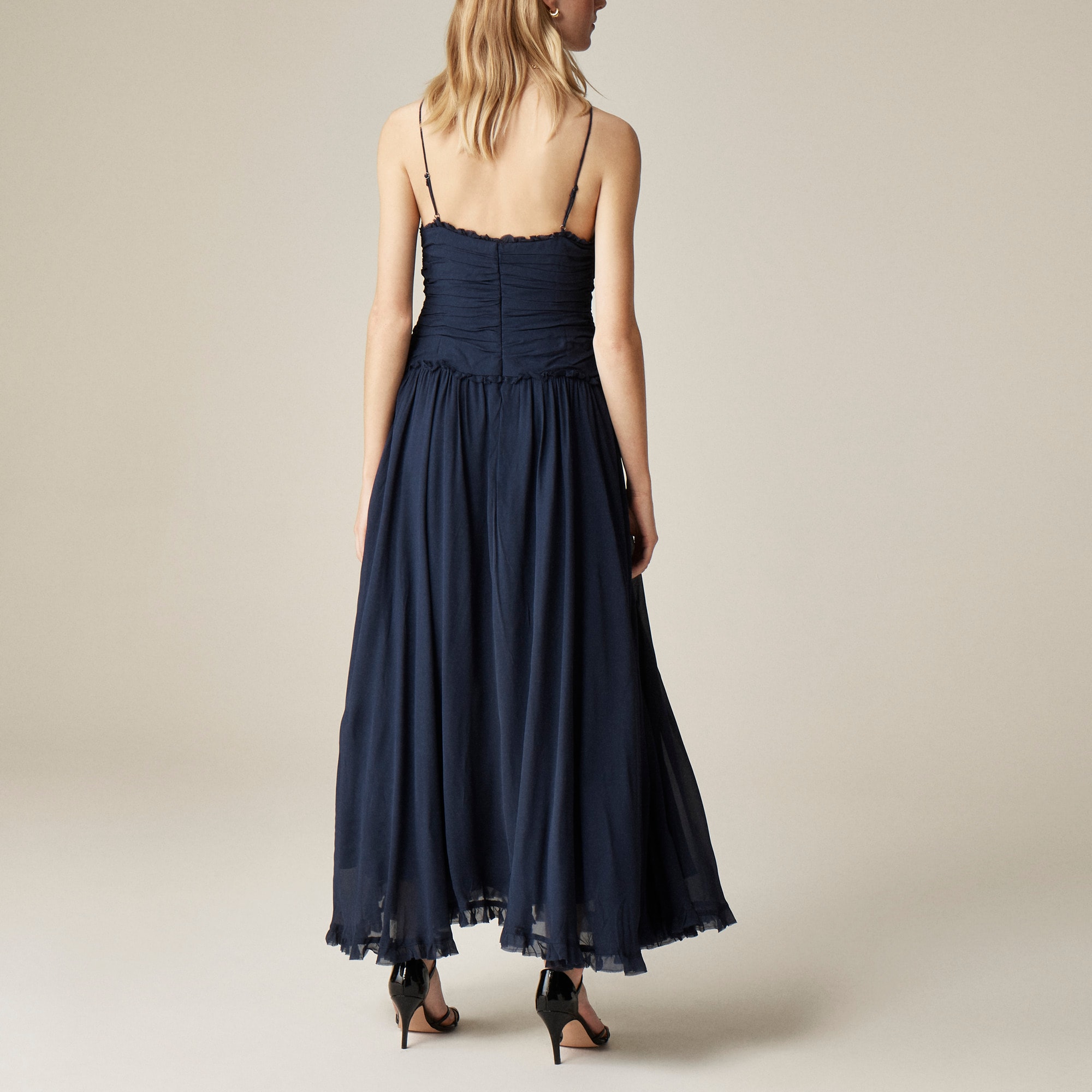 womens Collection ruched chiffon dress