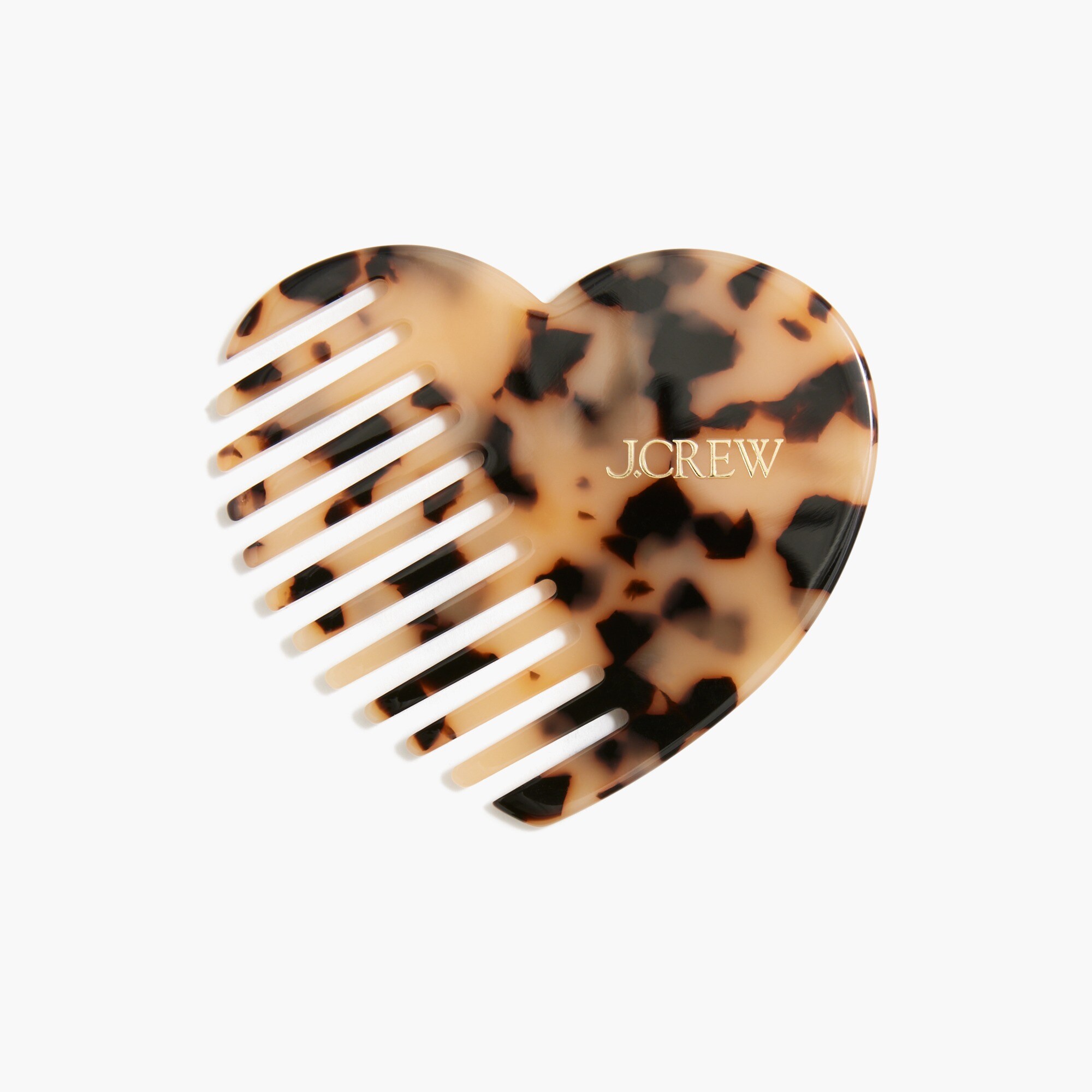 Tortoise heart hair comb
