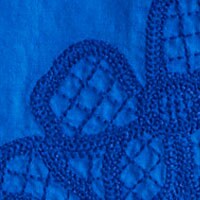 Embroidered-trim shell BRIGHT GROTTO