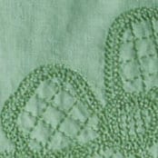Embroidered-trim shell NEPTUNE GREEN