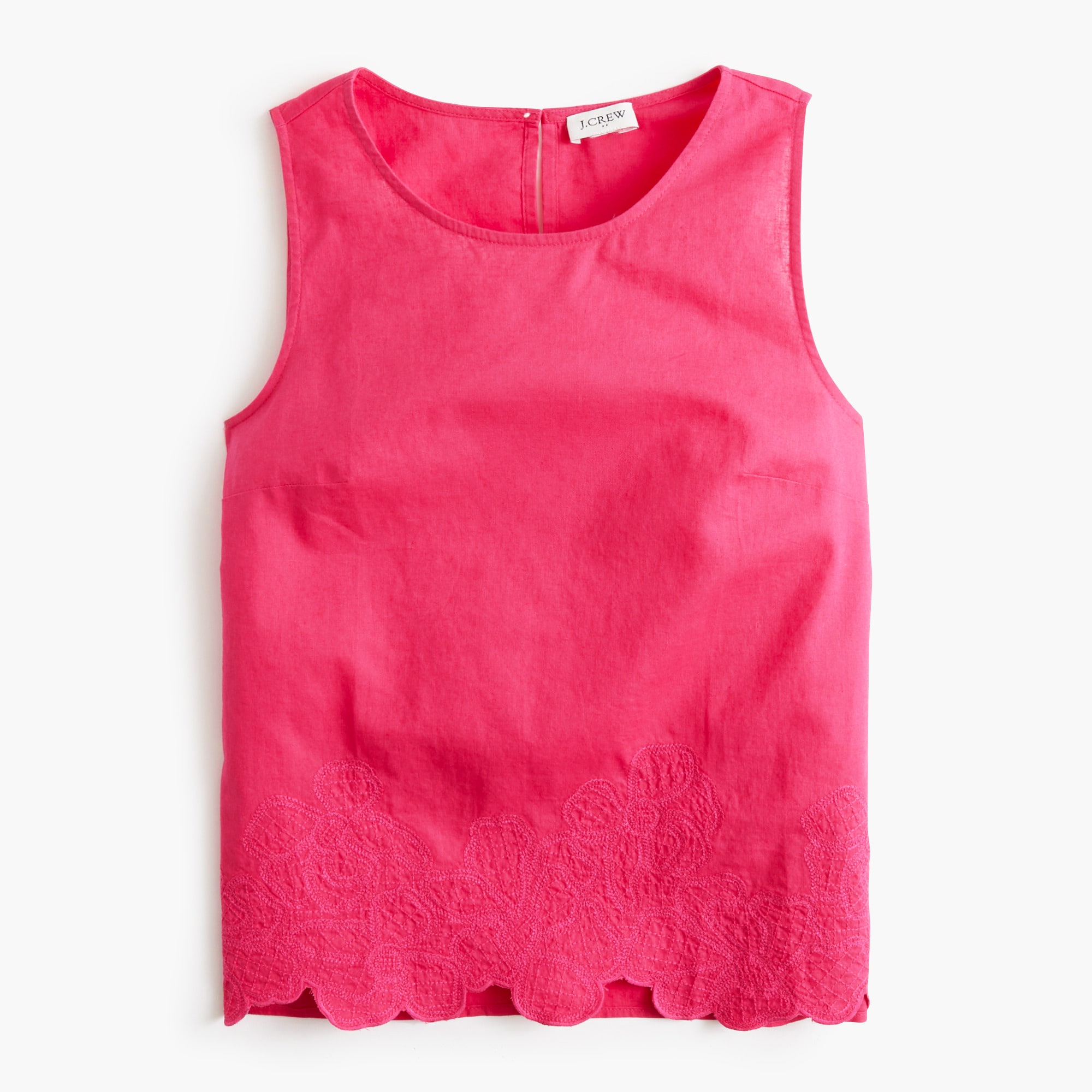 womens Embroidered-trim shell