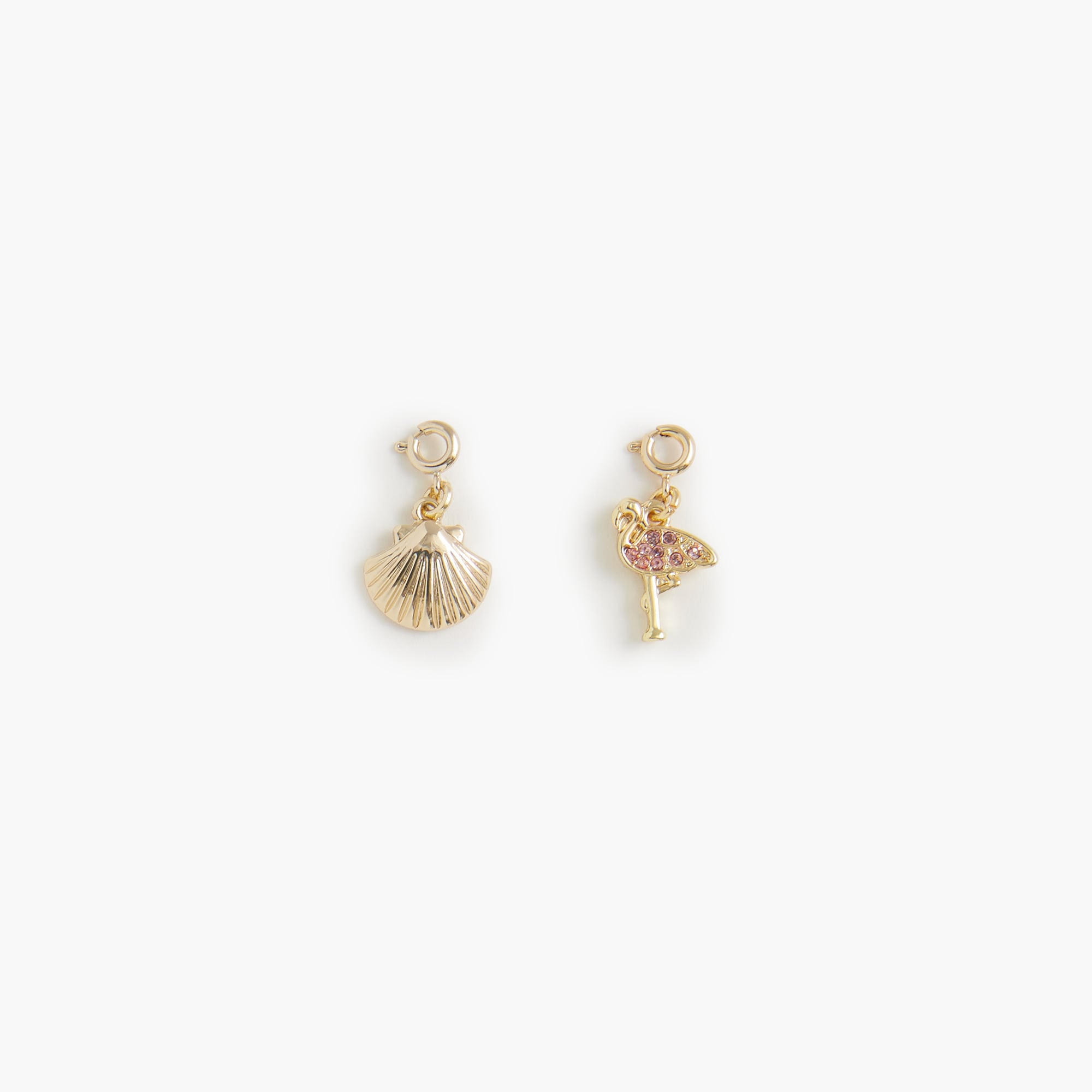  Flamingo and shell charms set