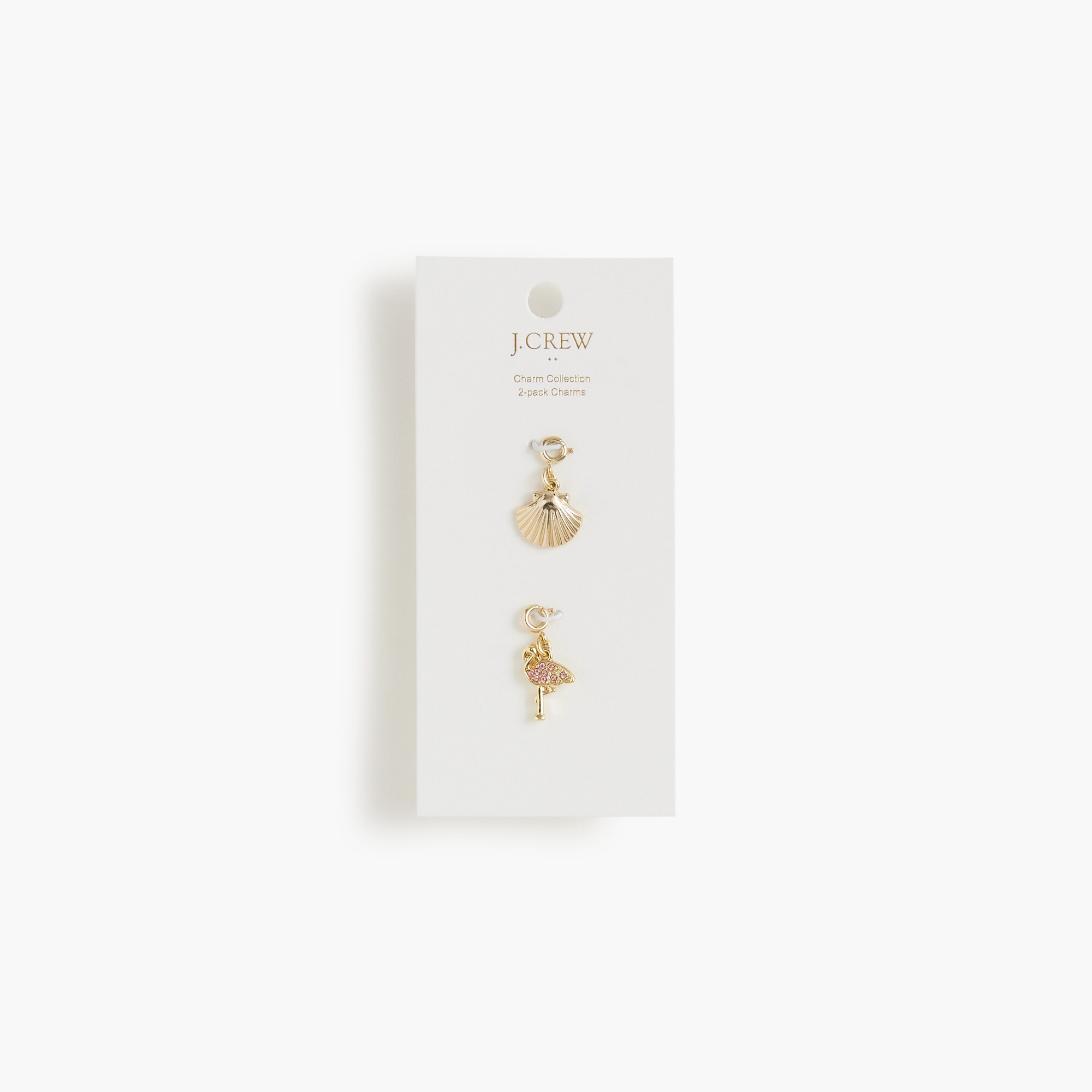 Flamingo and shell charms set