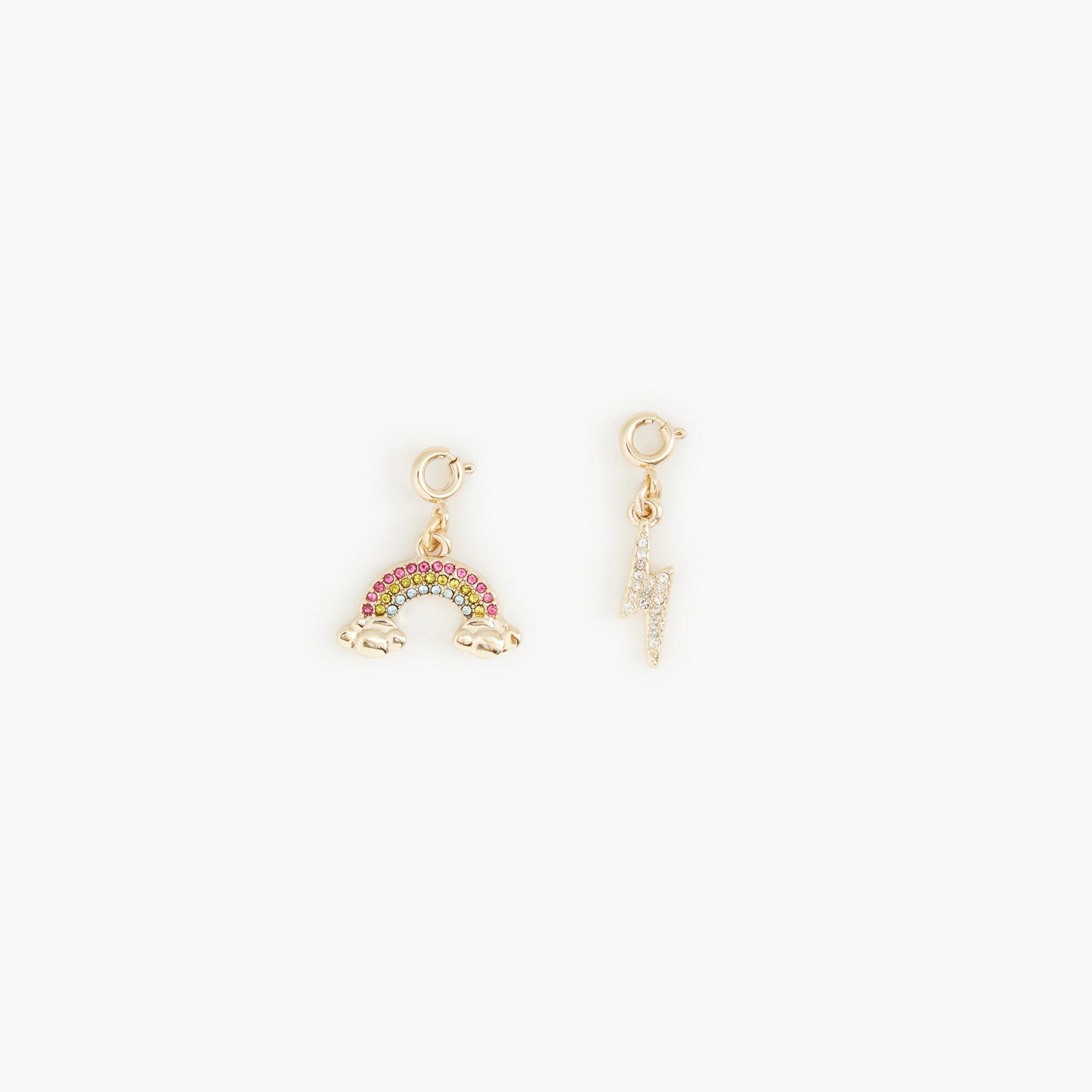 womens Rainbow and lightning charms set