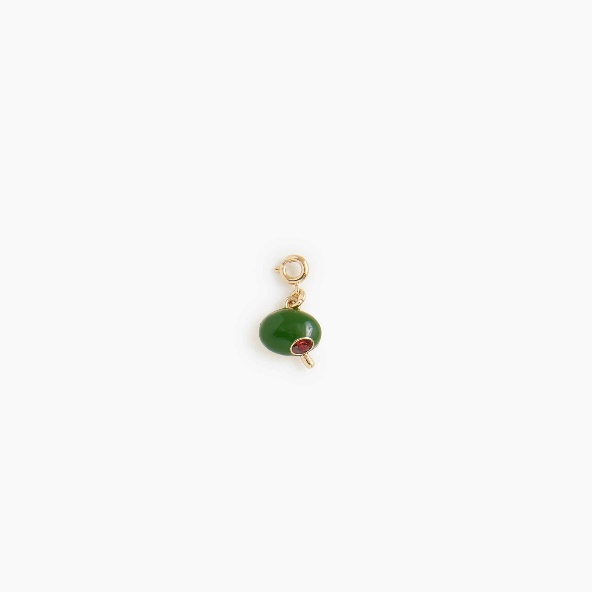 Martini and olive charms set