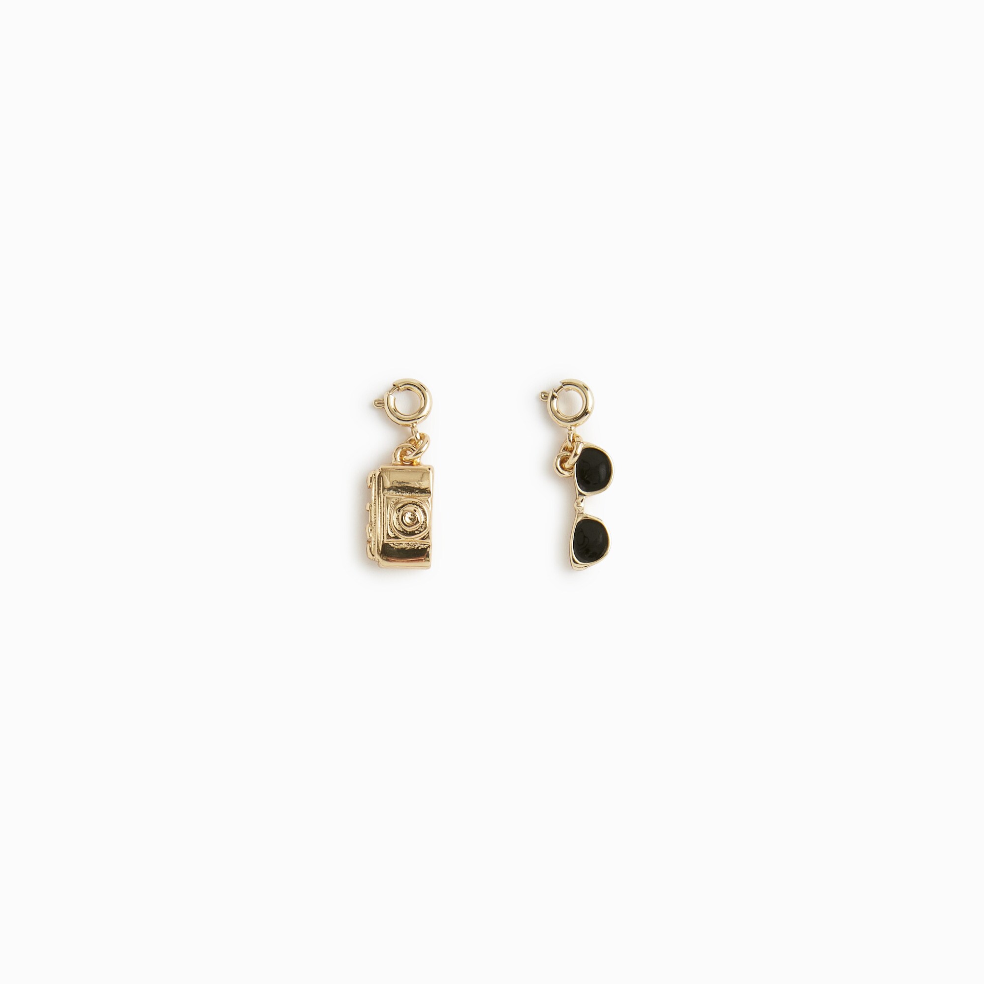 camera and sunglasses charms set for women