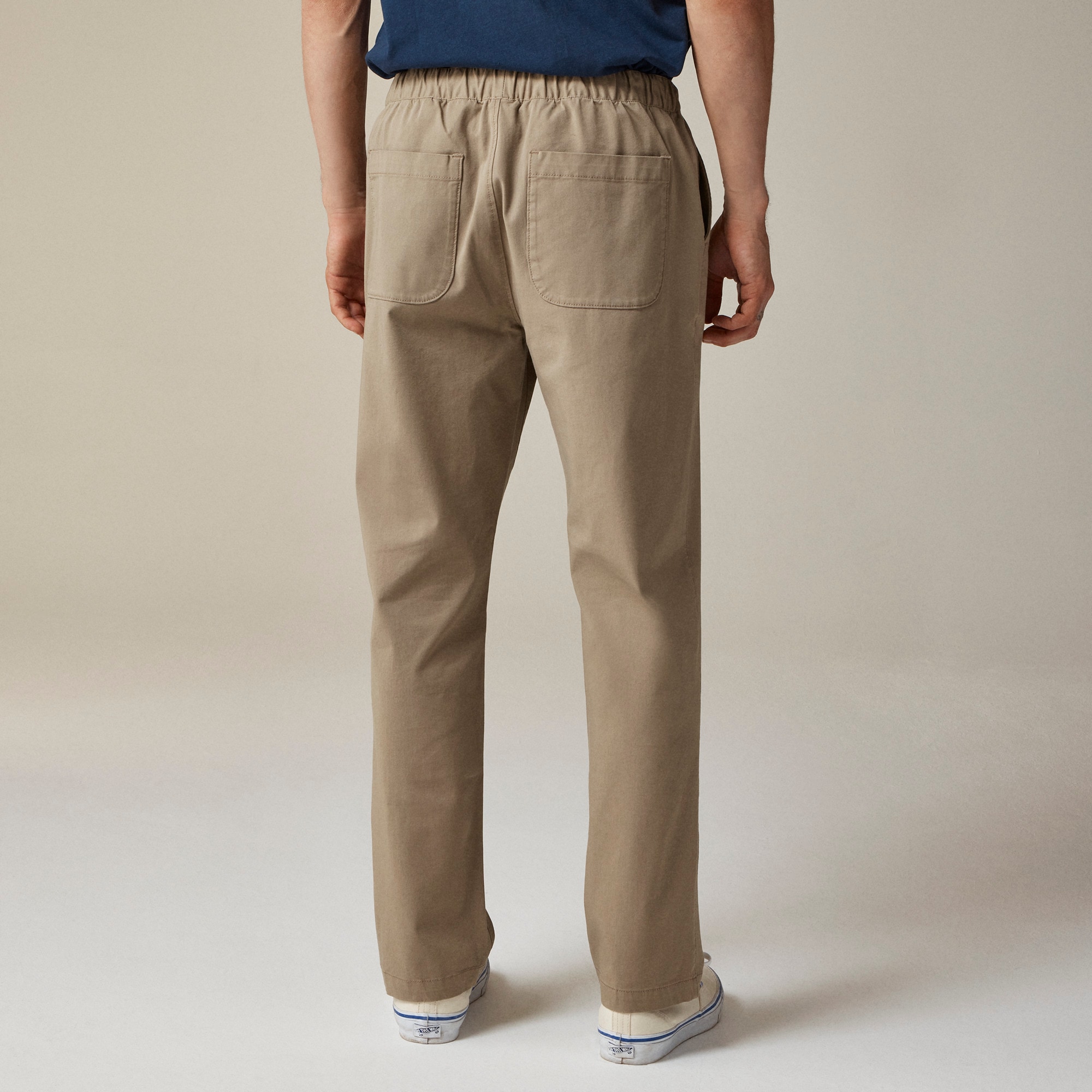 Drawstring pant in stretch cotton blend