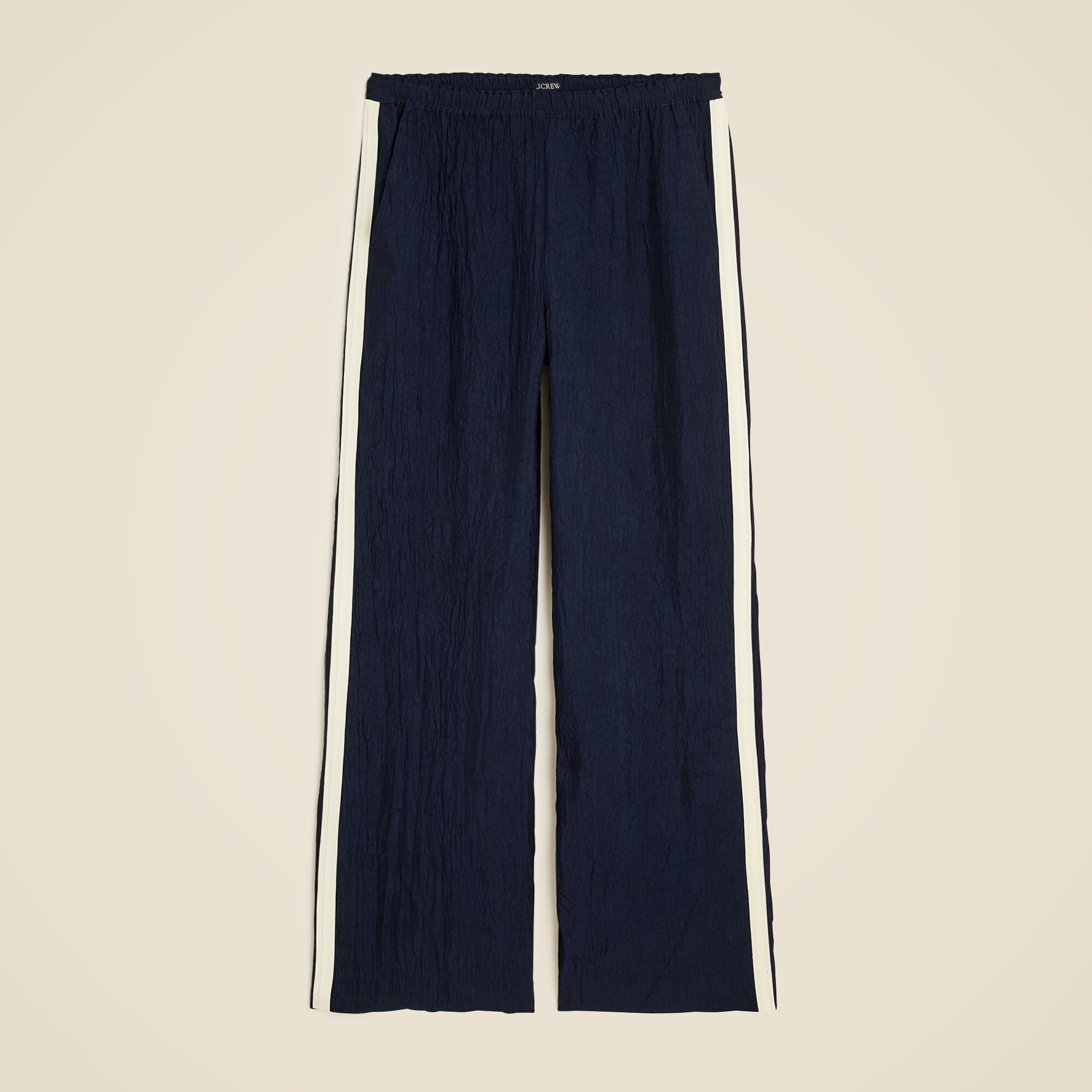Stratus side-stripe pant in textured satin