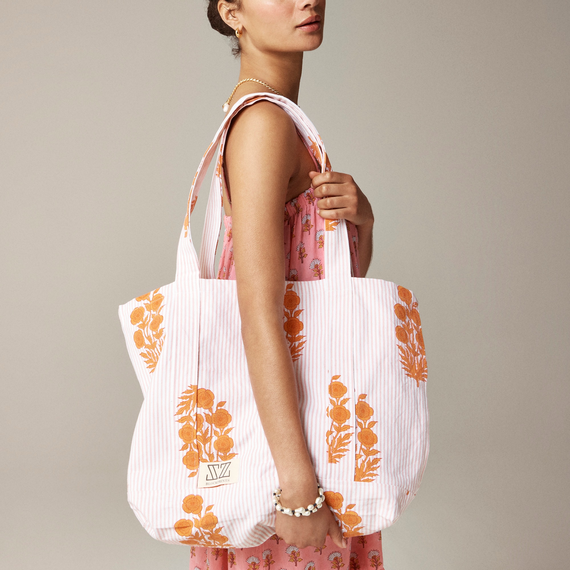 womens SZ Blockprints&trade; X J.Crew tote bag