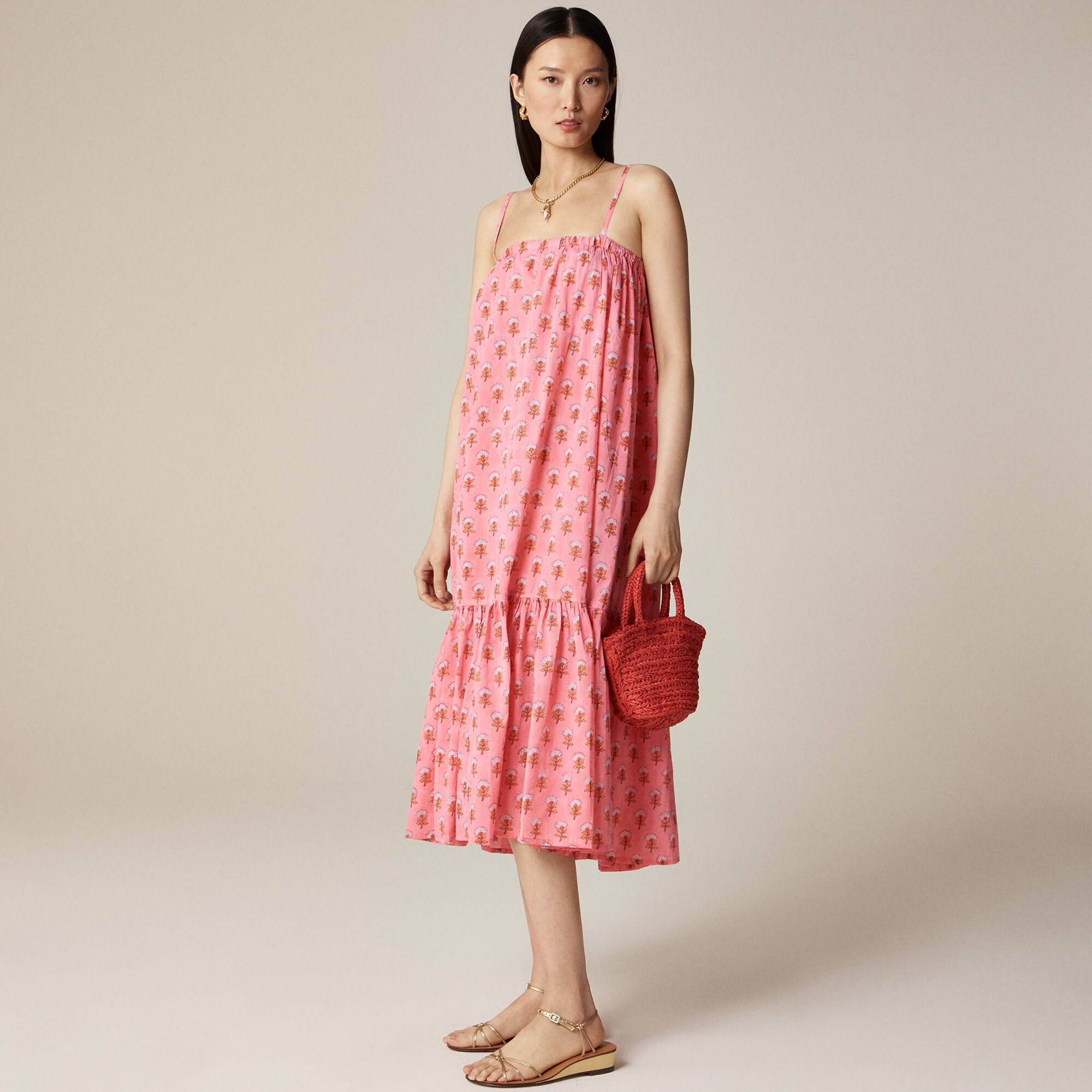  SZ Blockprints&trade; X J.Crew tiered dress