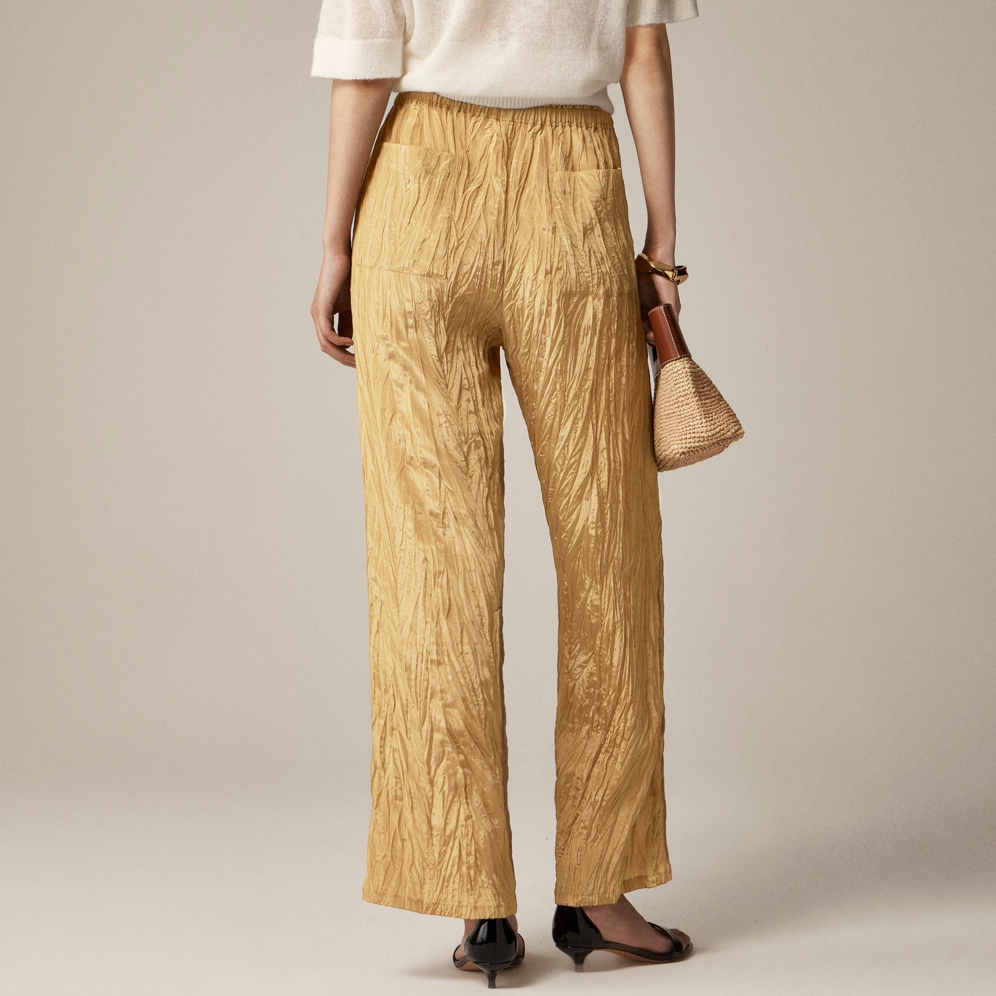 New Soleil pant in crinkled viscose blend