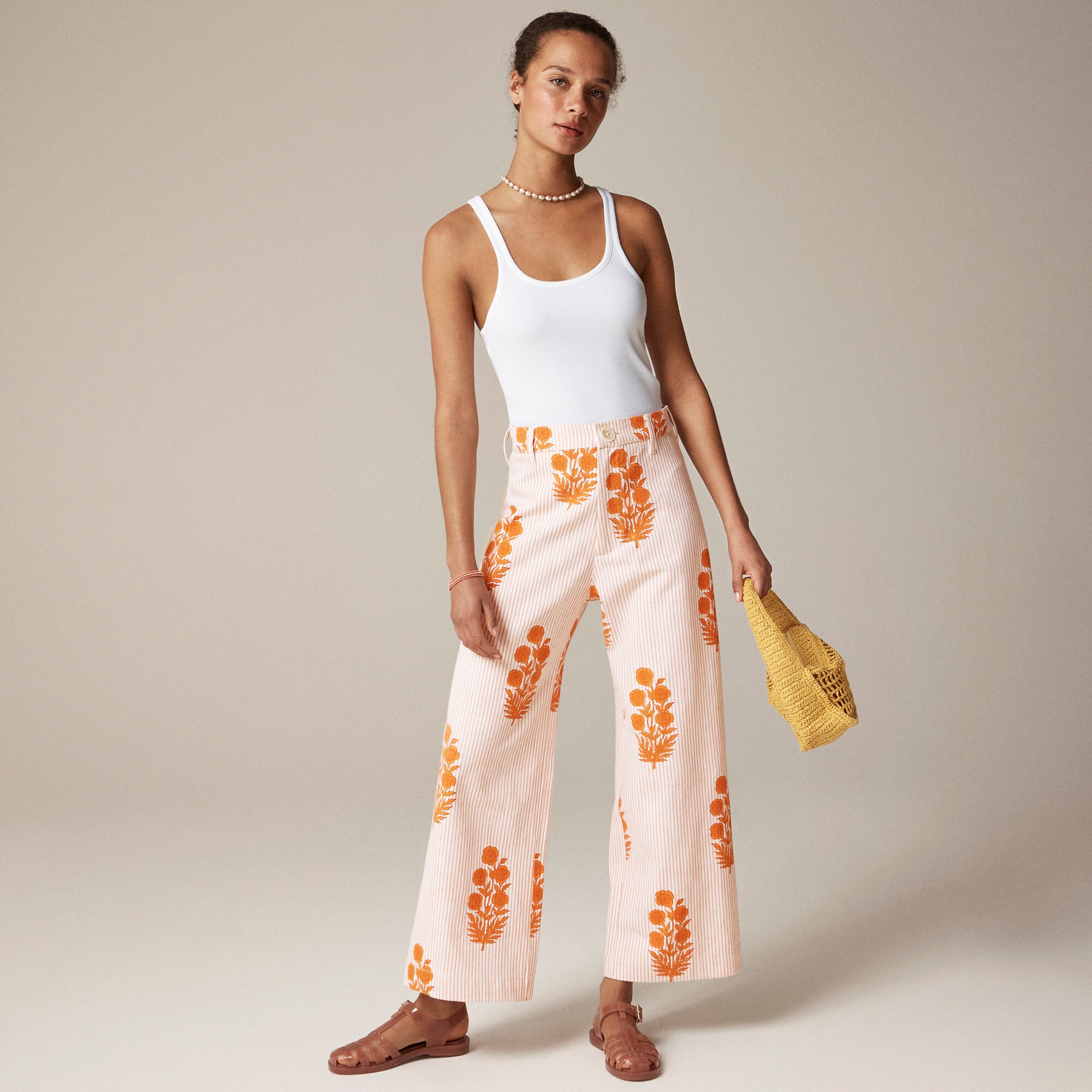  SZ Blockprints&trade; X J.Crew denim disco pant