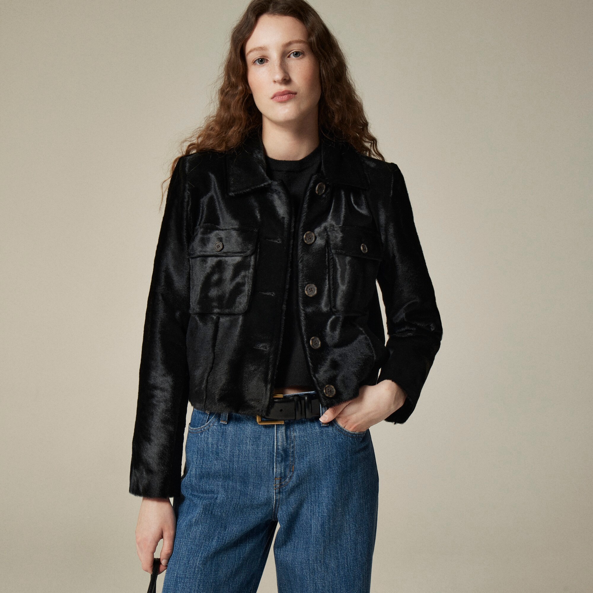 womens Collection lady jacket in pony hair