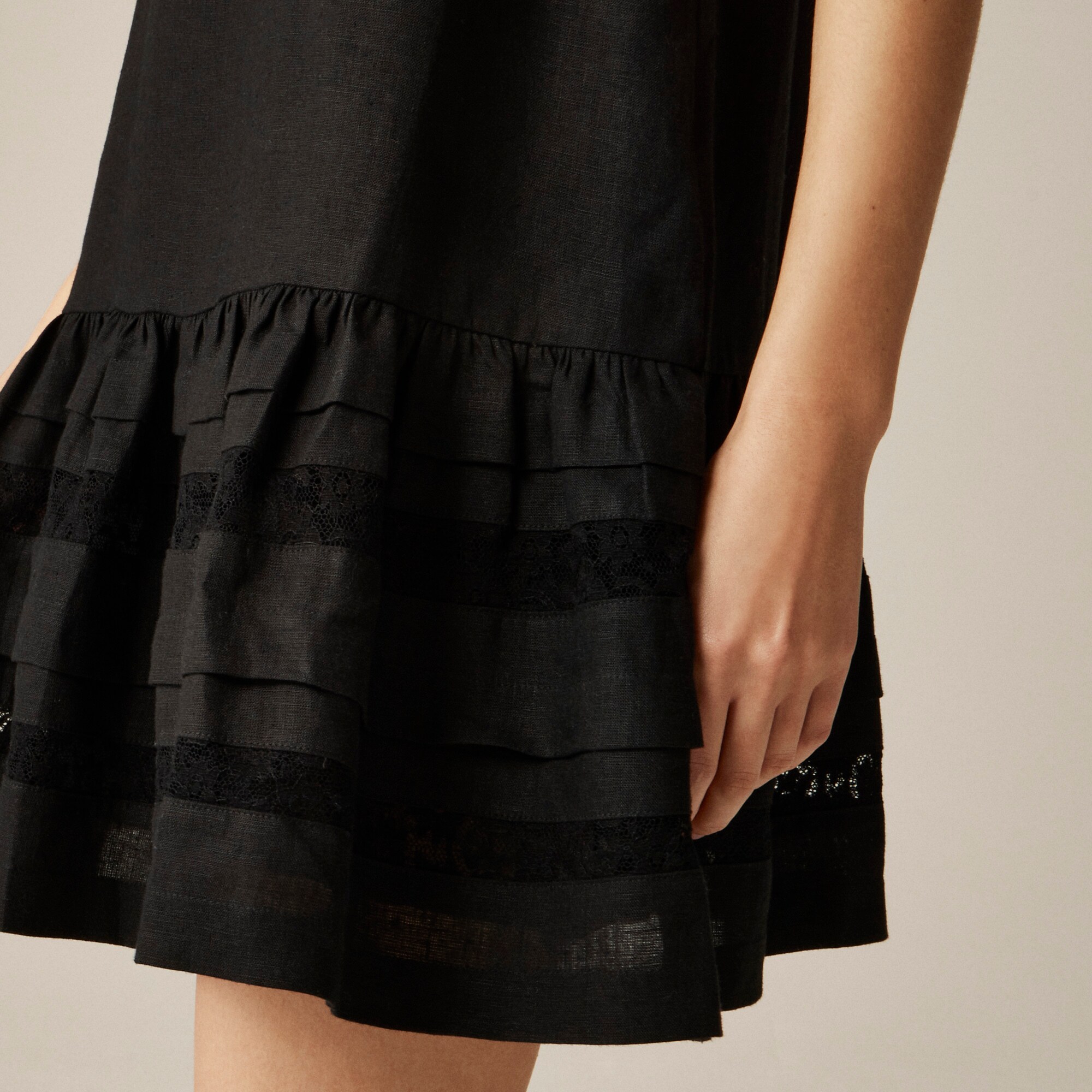 Maxine ruffle-trim dress in linen