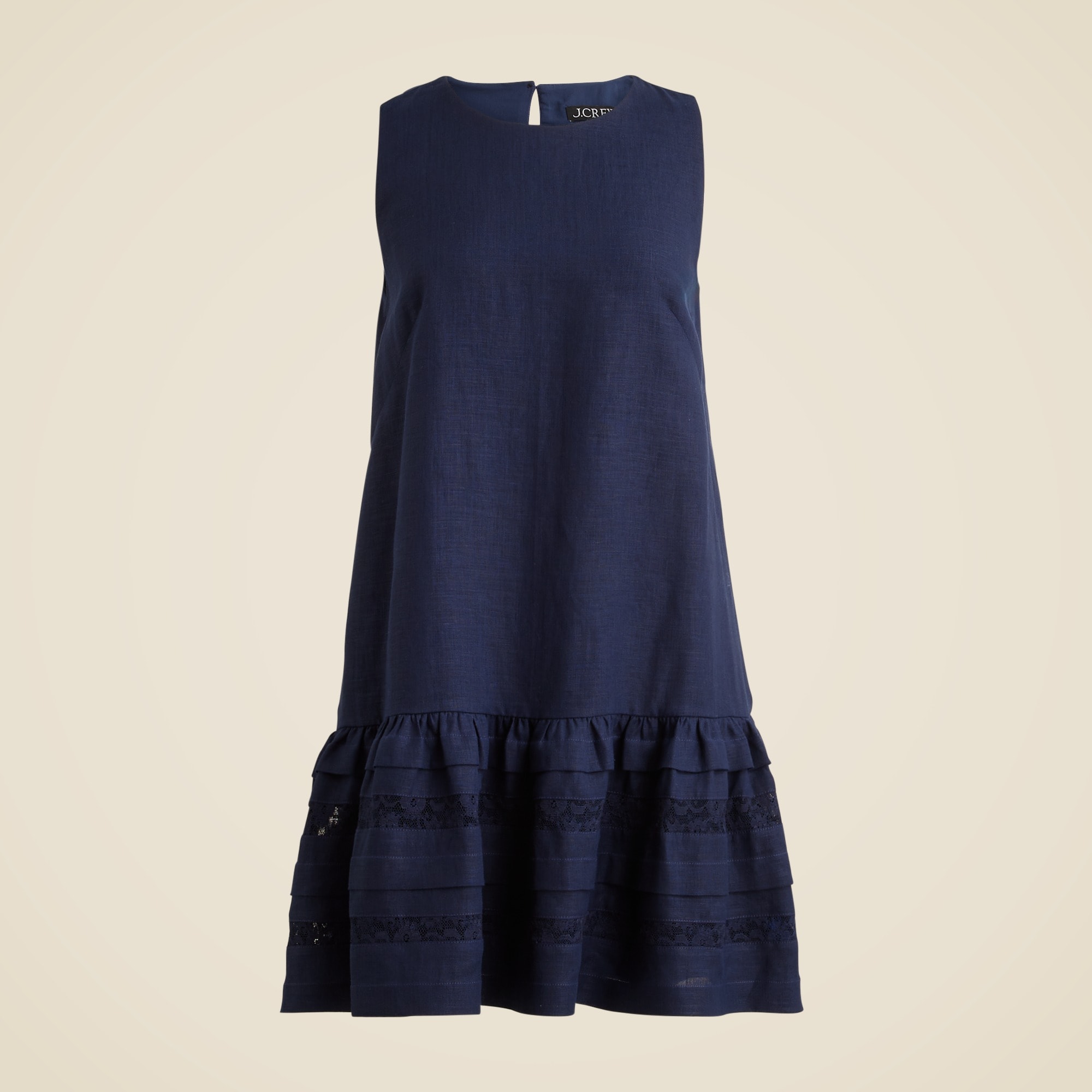 womens Maxine ruffle-trim dress in linen