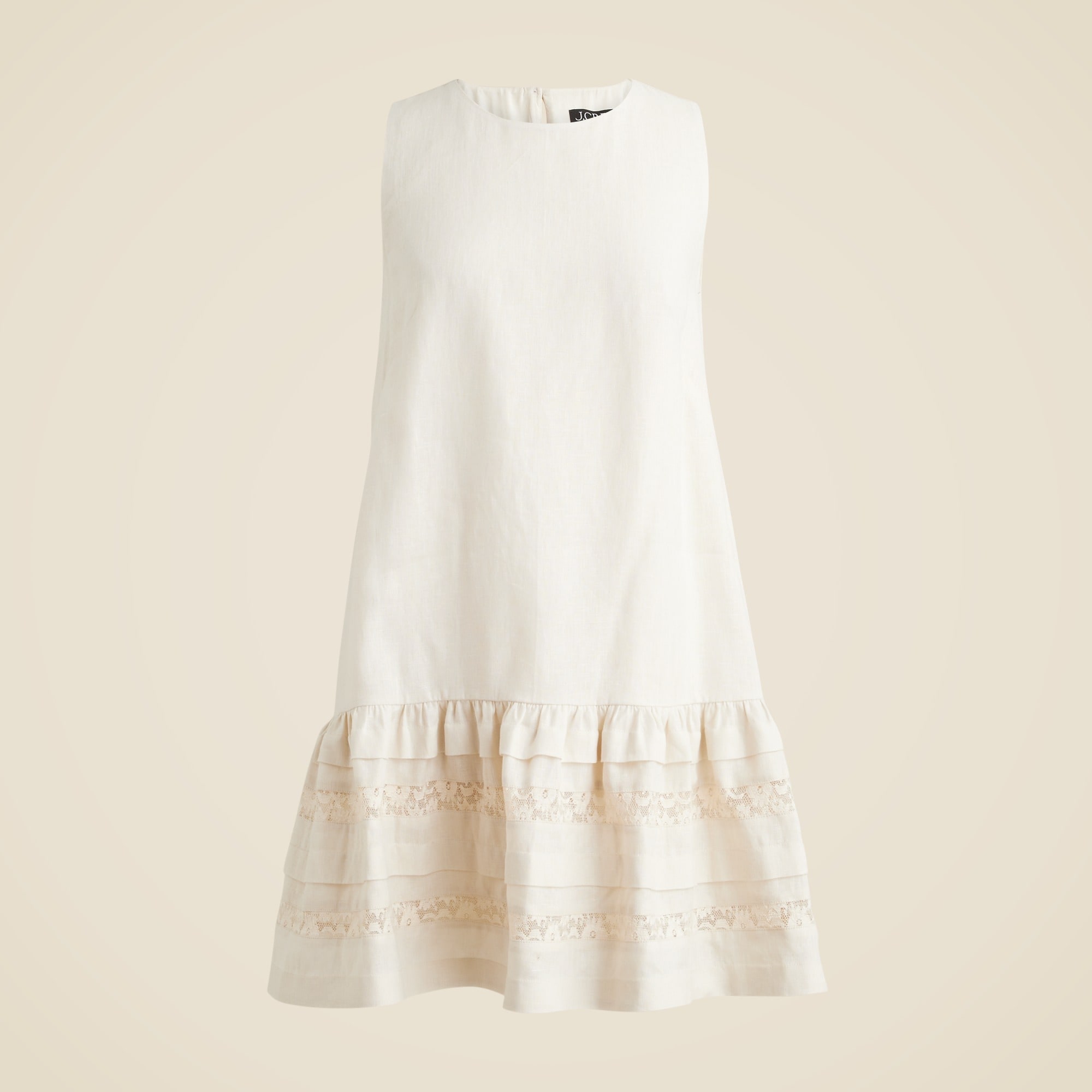 womens Maxine ruffle-trim dress in linen