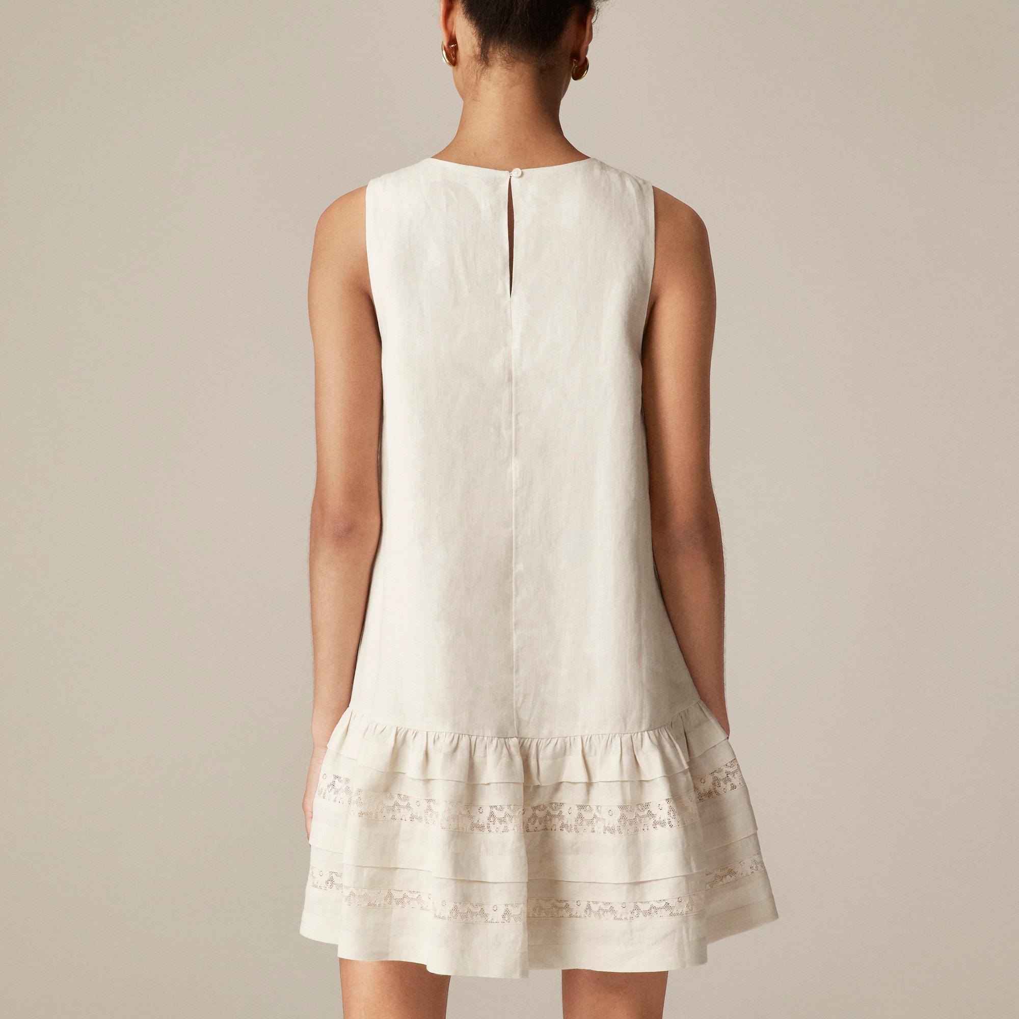 Maxine ruffle-trim dress in linen