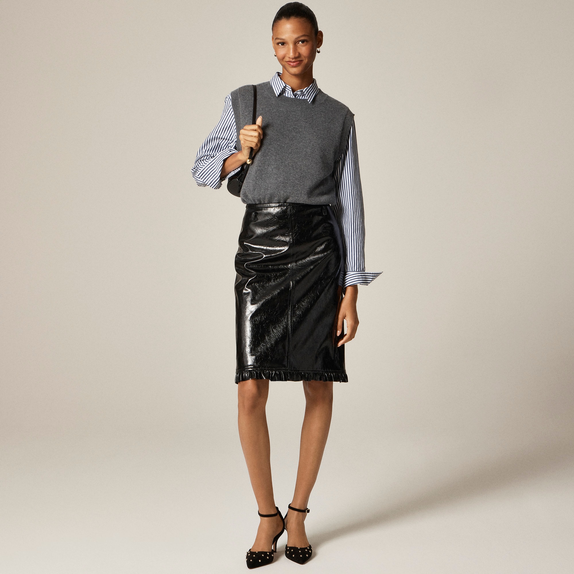 Gar&ccedil;on classic shirt in striped cotton poplin - image 3