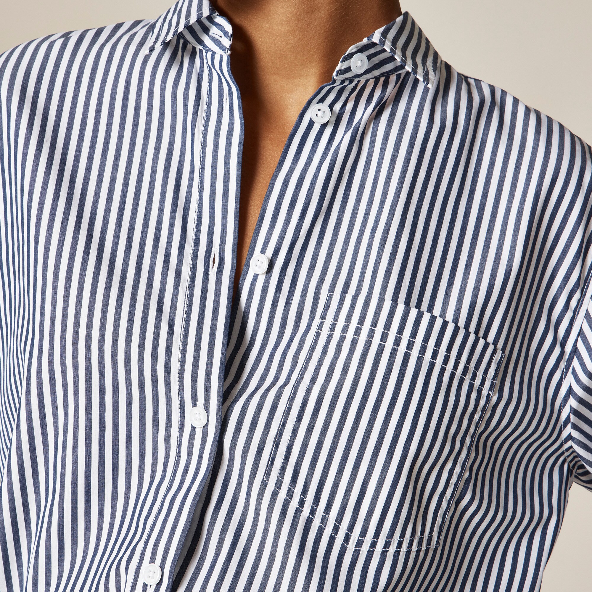 Garçon classic shirt in striped cotton poplin