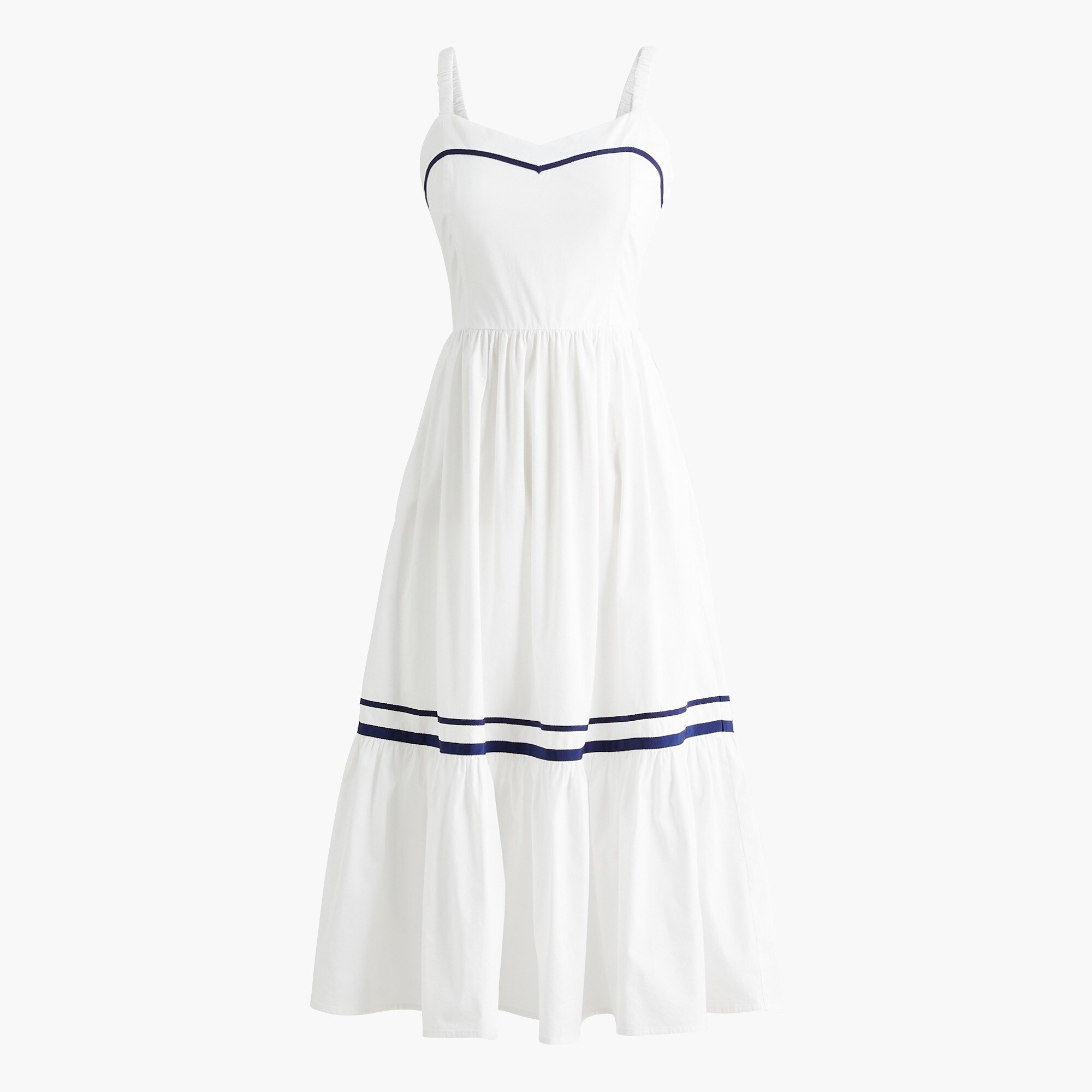 Corset midi dress with contrast trim