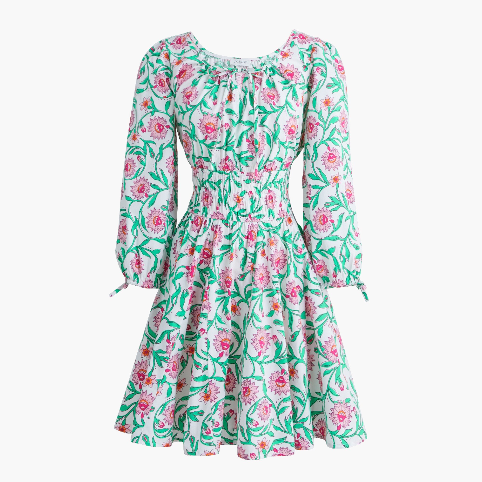 smocked-waist mini dress for women