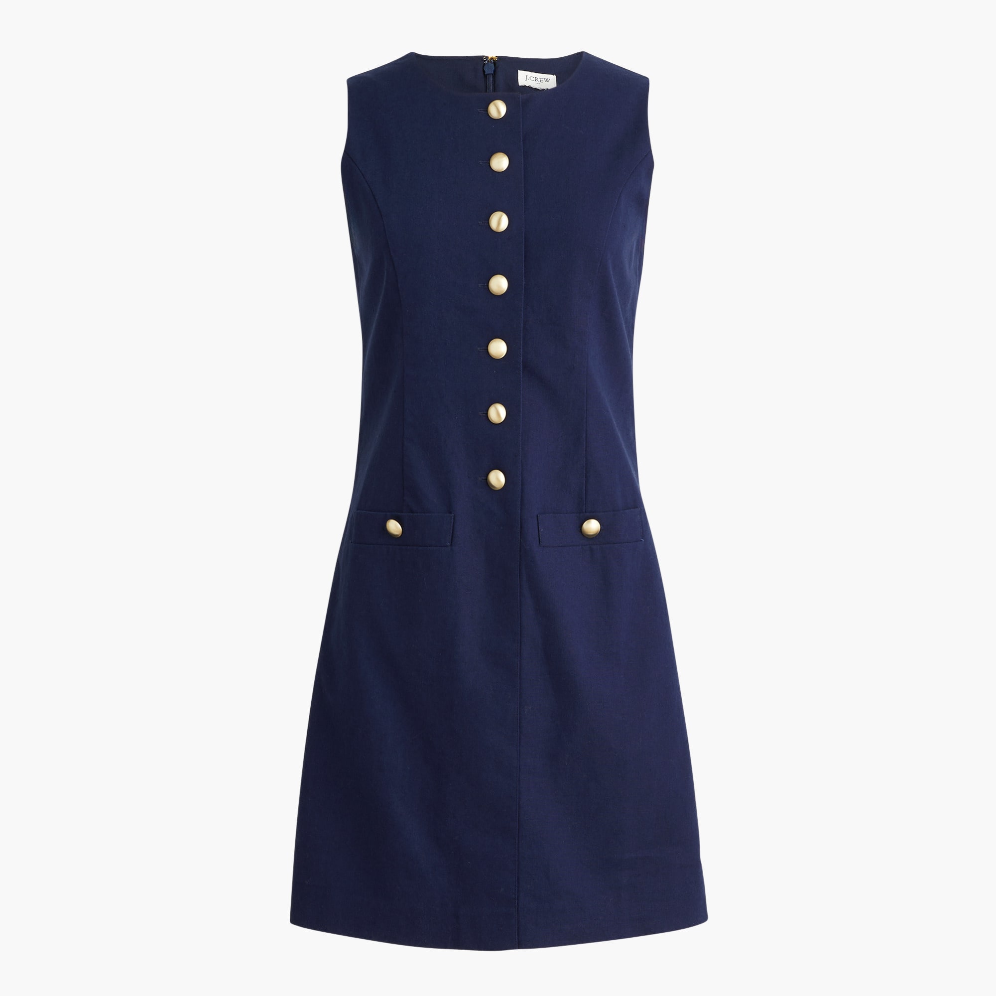 Linen-blend Button-front Mini Dress For Women | Factory