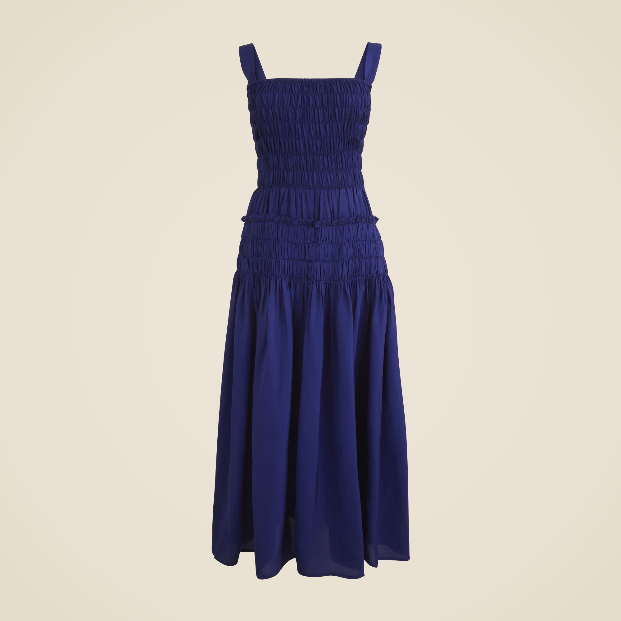 princess polly baby blue dress Cely Smocked Midi Dress - Dark Wash main image 1