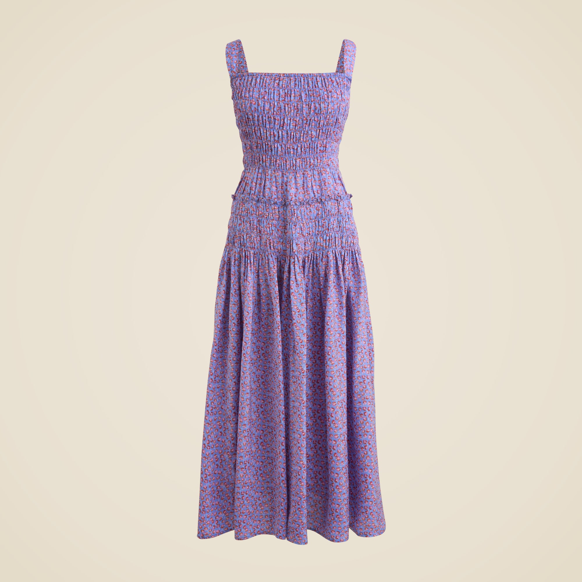 J.Crew: Lurex® Metallic Threads Chiffon Midi Dress In