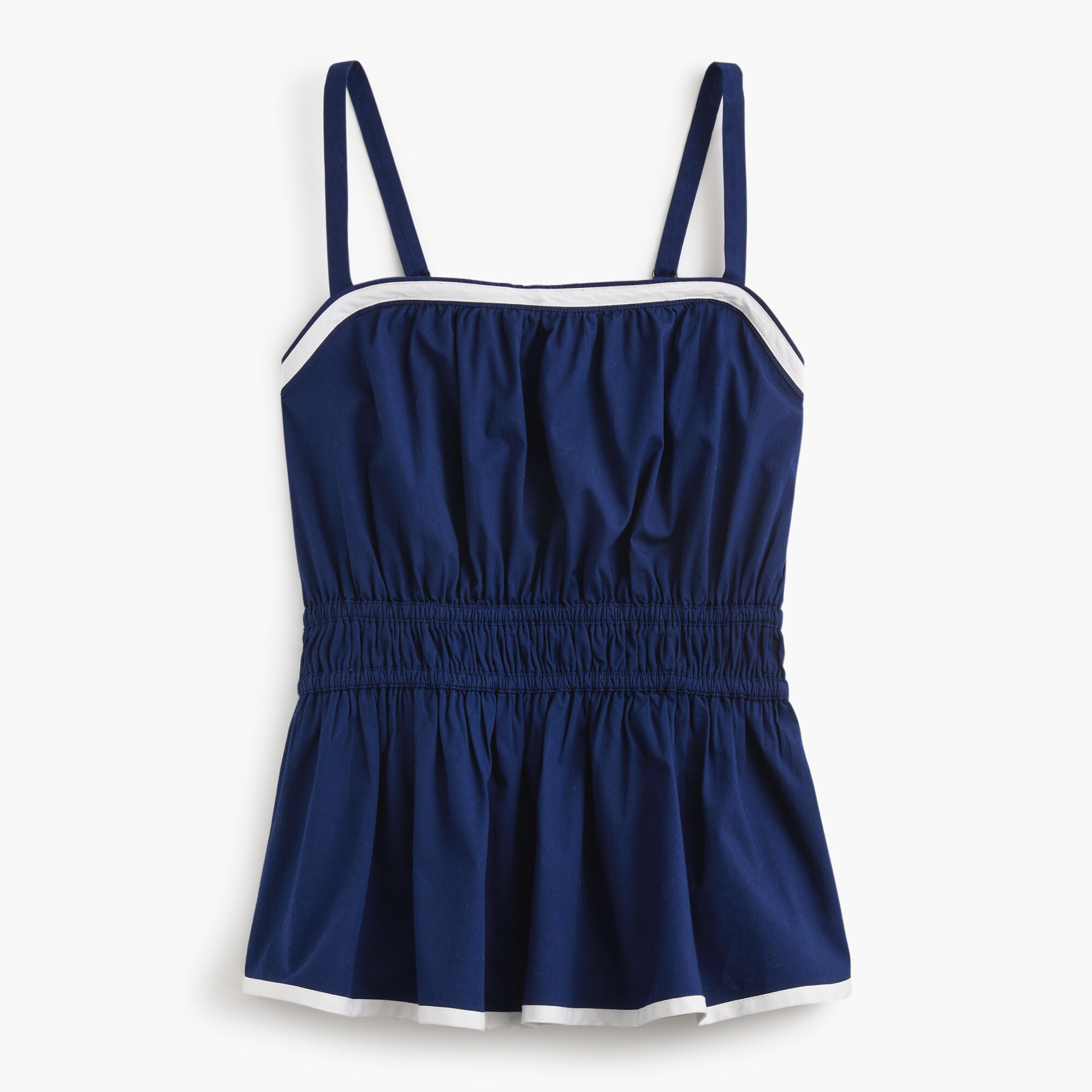 strappy shirred top for women