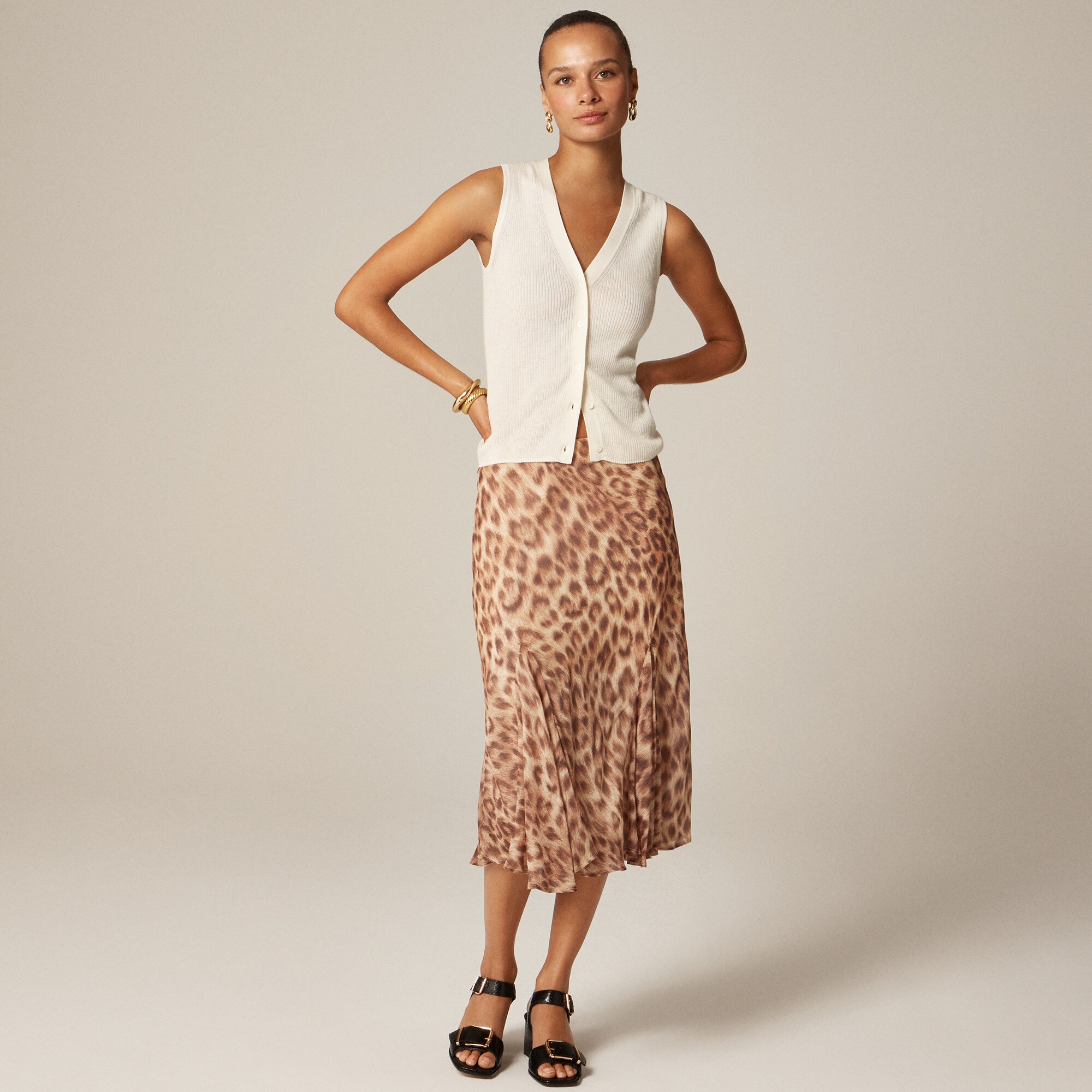 Cashmere-silk blend sweater shell