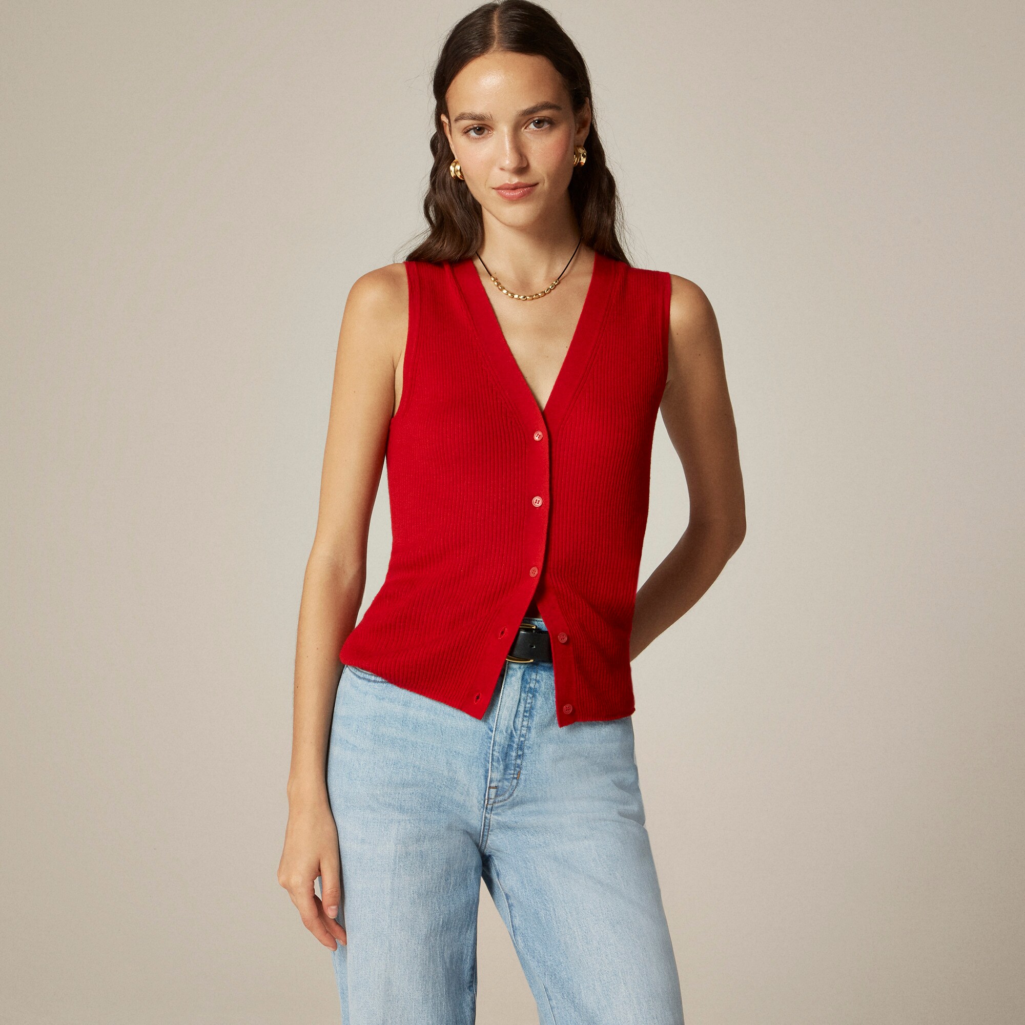 Cashmere-silk blend sweater shell