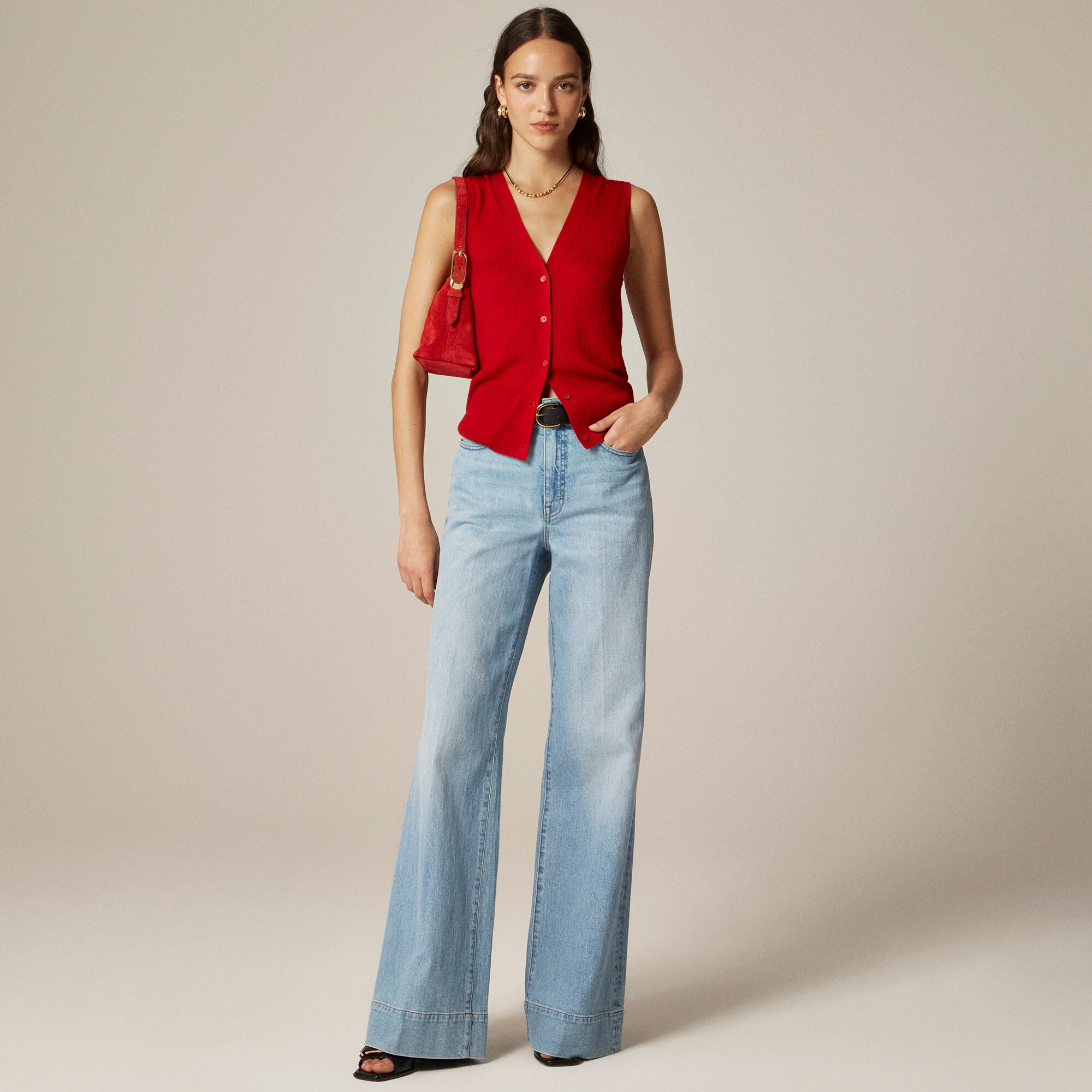 Cashmere-silk blend sweater shell