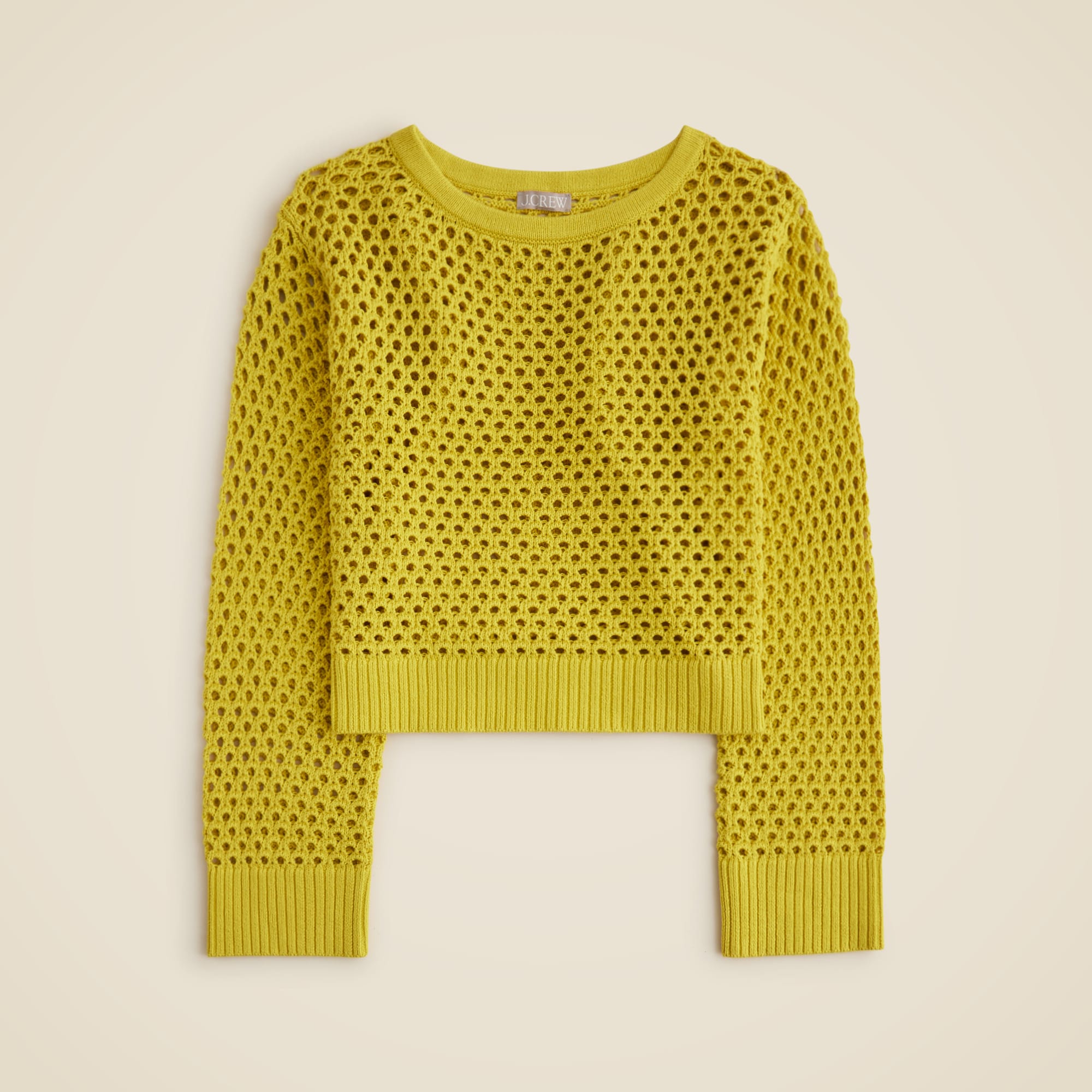 Pointelle boatneck sweater