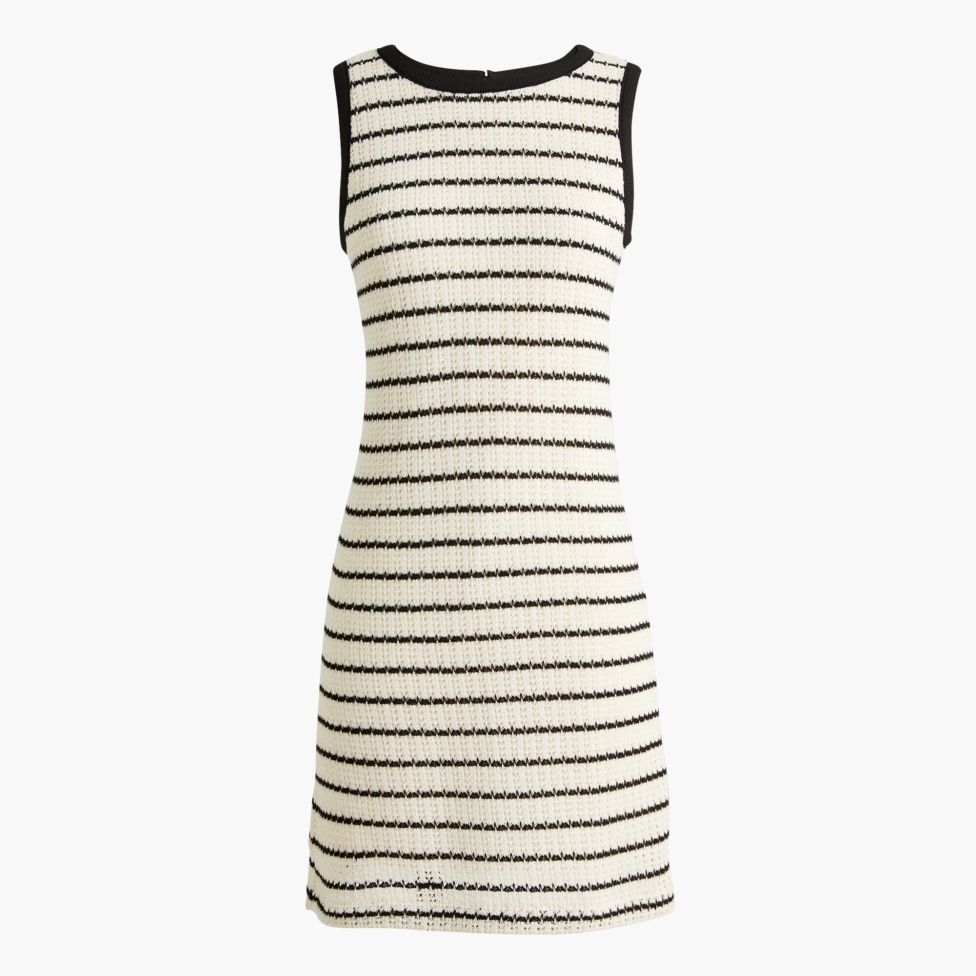 Striped crochet mini dress