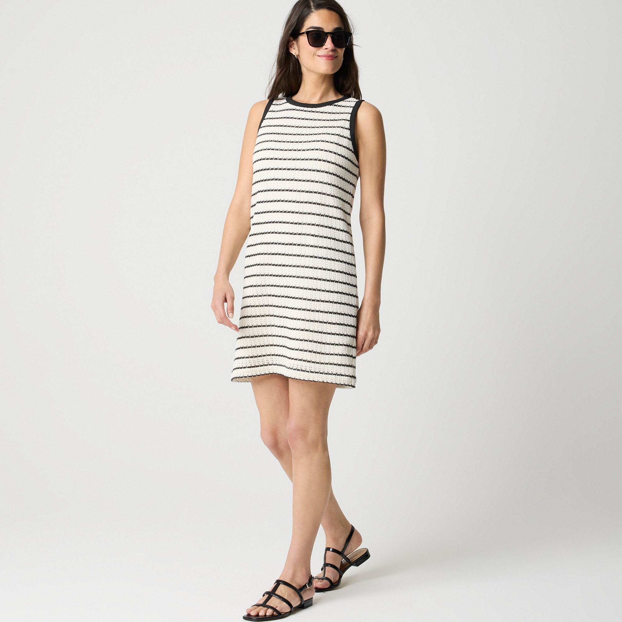  Striped crochet mini dress