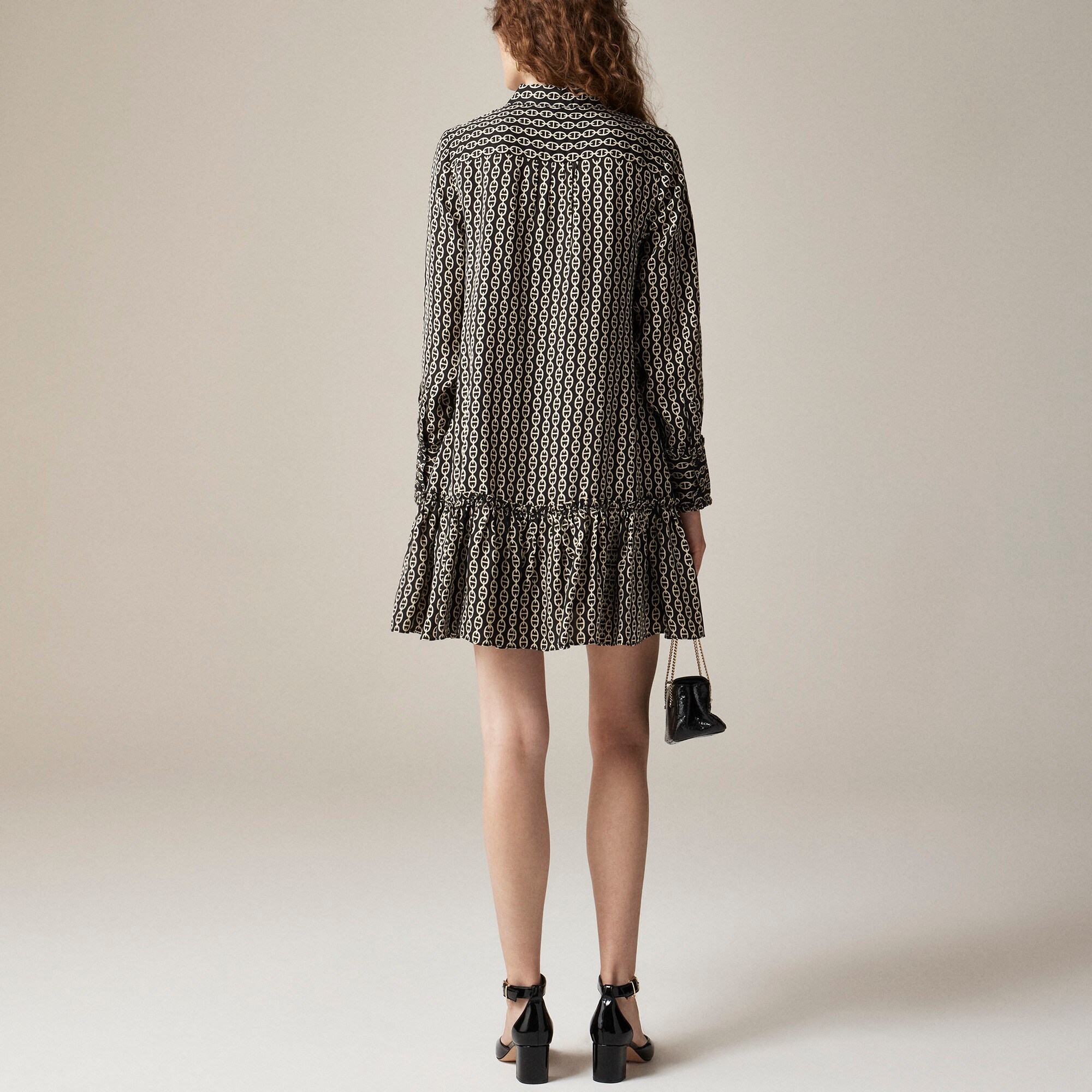 Amelia popover shirtdress in chain print
