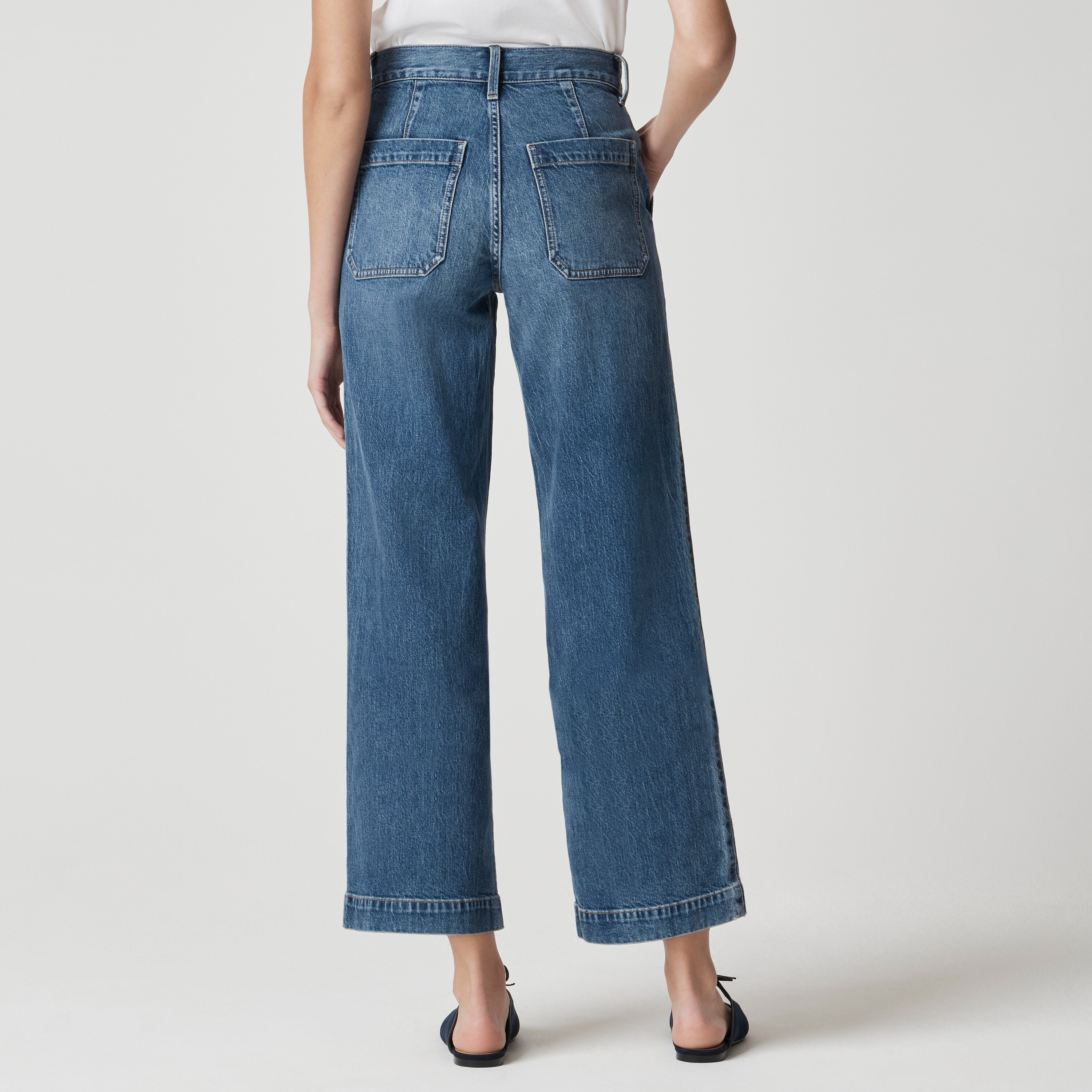 Wide-leg Cropped Utility Jean In All-day Stretch For Women | Factory