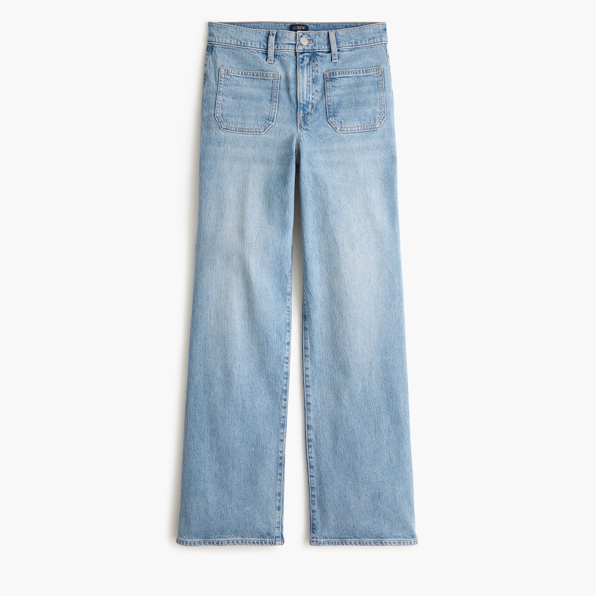 Slim wide-leg patch-pocket jean in all-day stretch