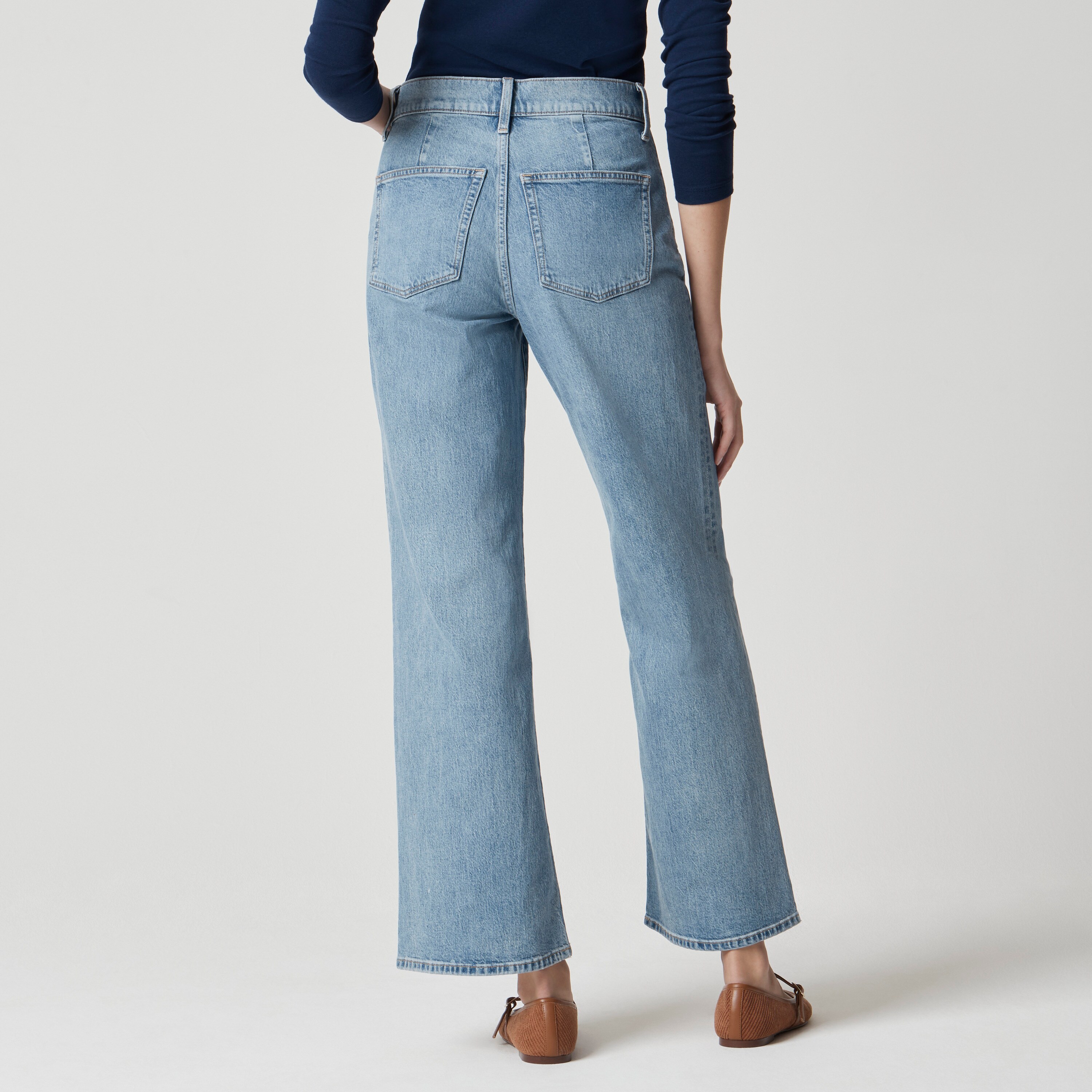 Tall slim wide-leg patch-pocket jean in all-day stretch