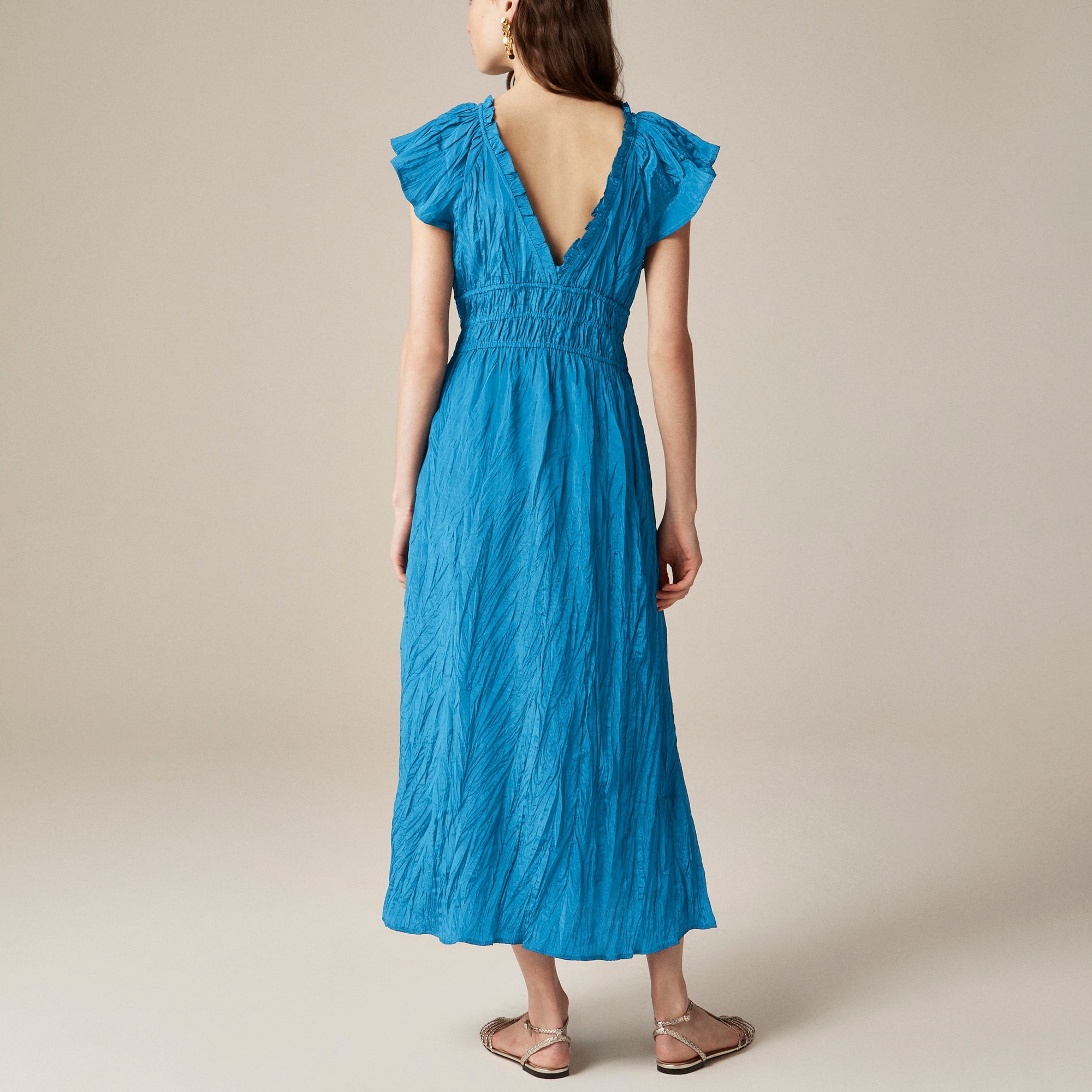 womens Palermo dress in viscose-blend crinkle