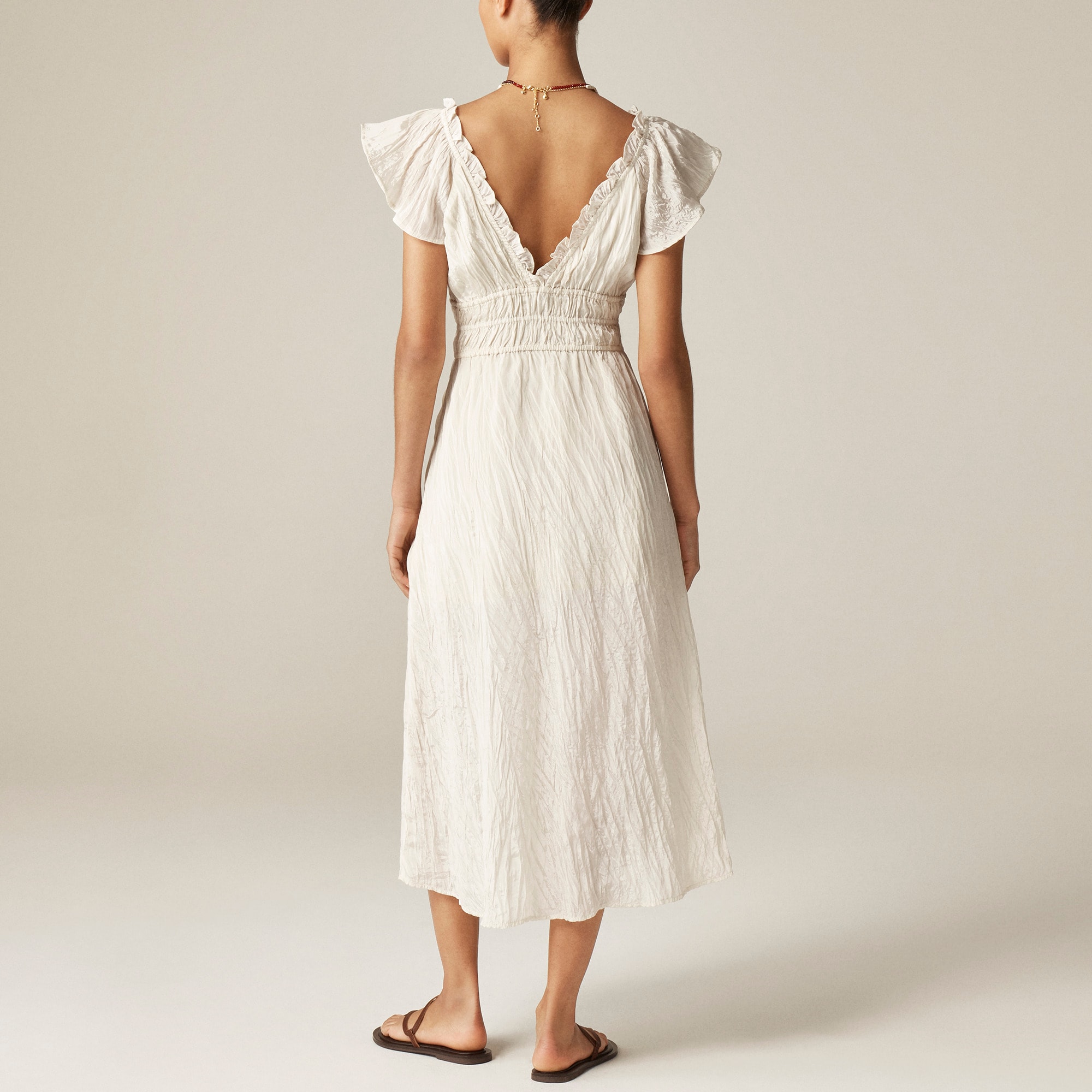 womens Palermo dress in viscose-blend crinkle